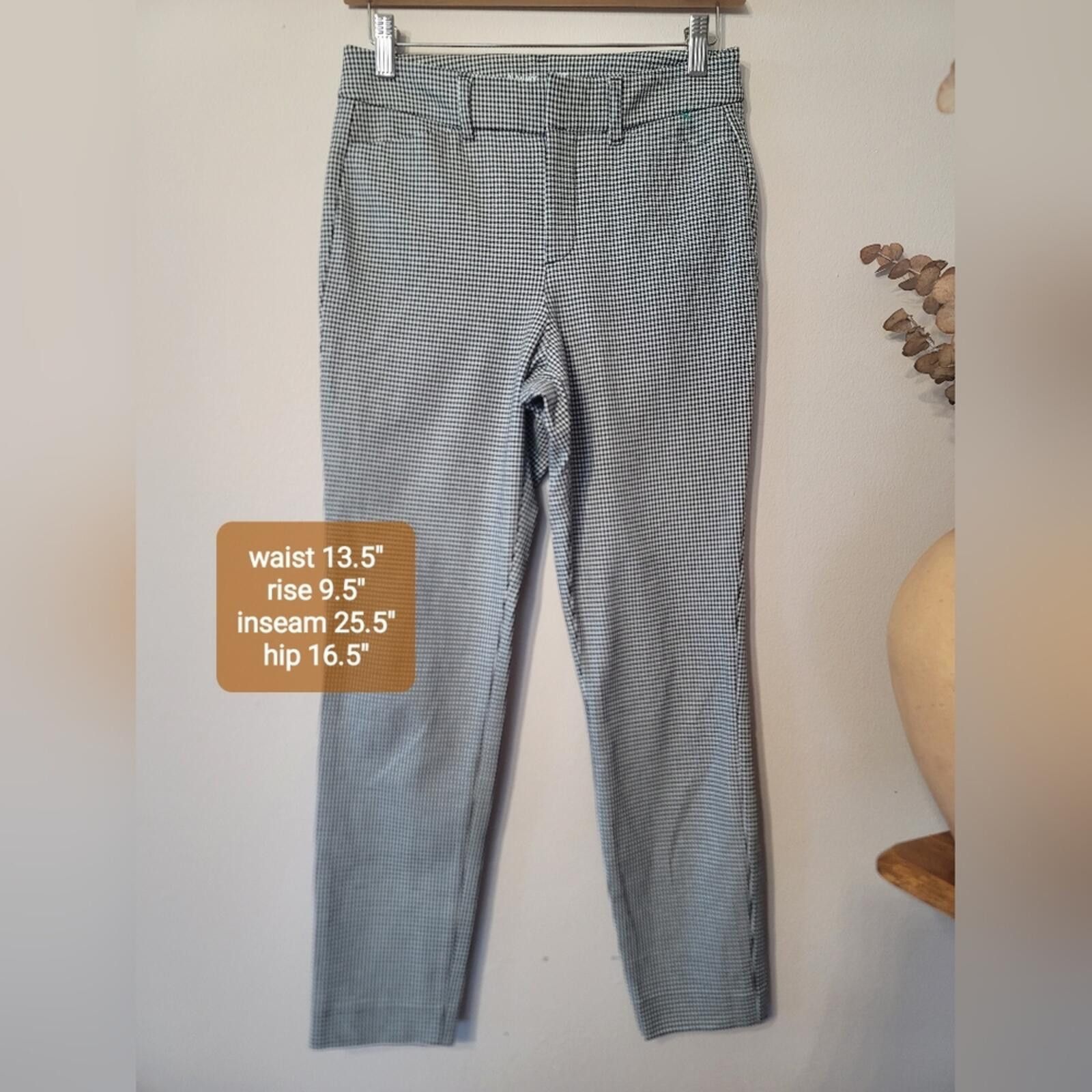 Old Navy Chic Houndstooth Academia Old Navy Pixie Ankle Pants Size 2 Size 26" / US 2 / IT 38 - 3 Thumbnail