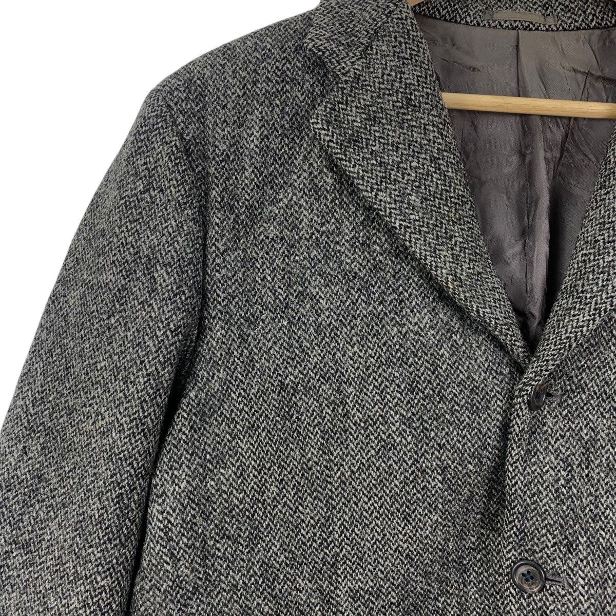 Harris Tweed Vintage HARRIS TWEED x AVON HOUSE Herringbone Blazer Jacket Size 38R - 6 Thumbnail
