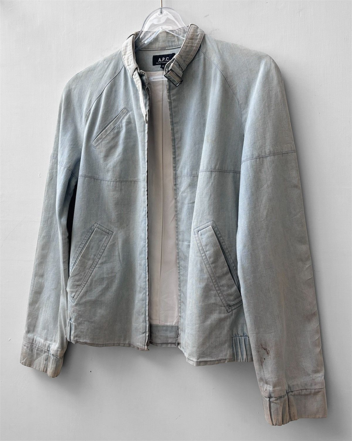 A.P.C. Ss2003 Denim Moto Biker Jacket Size US M / EU 48-50 / 2 - 3 Thumbnail