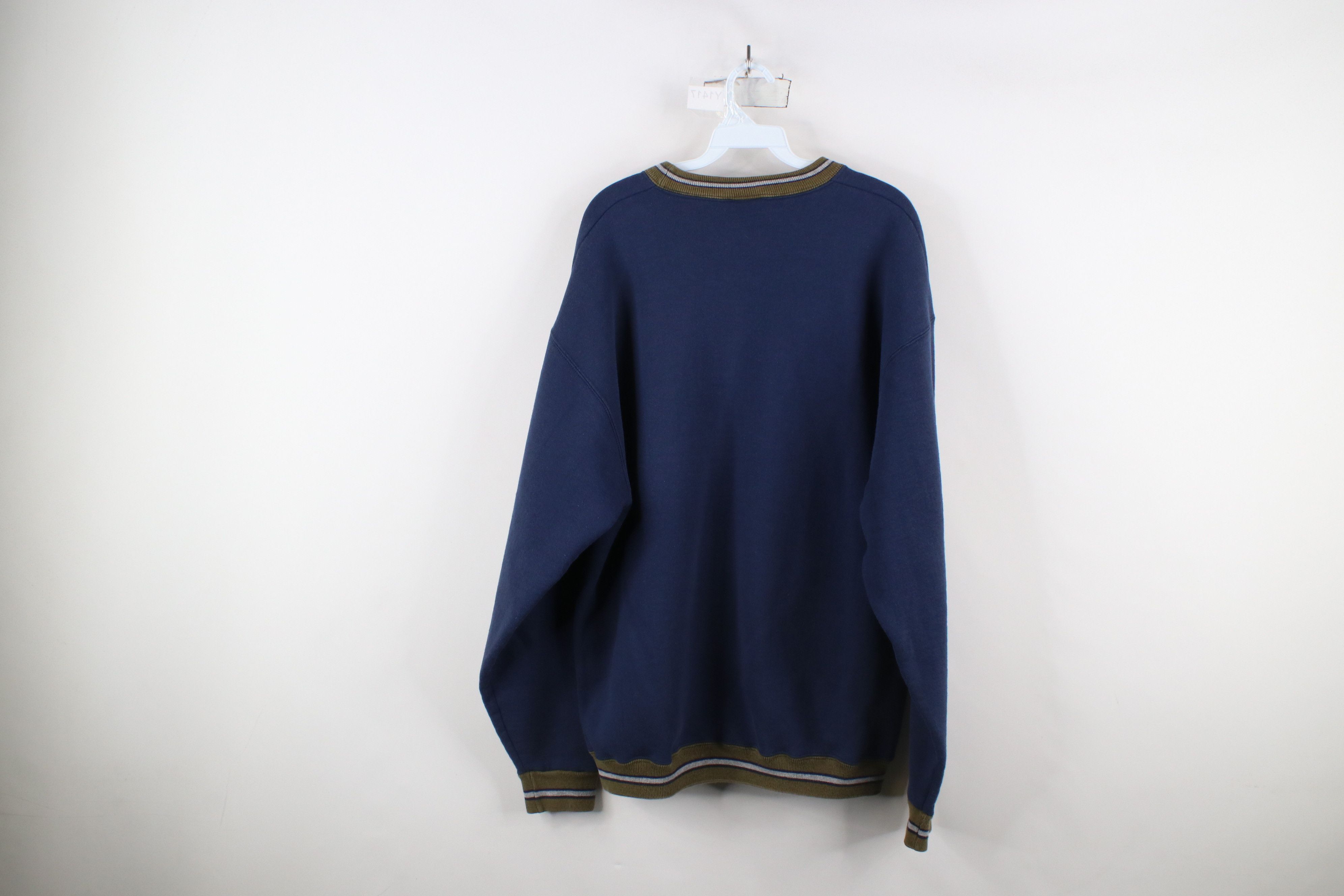 Vintage Vintage 90s Wilson Spell Striped Heavyweight Sweatshirt USA Size US XL / EU 56 / 4 - 9 Thumbnail