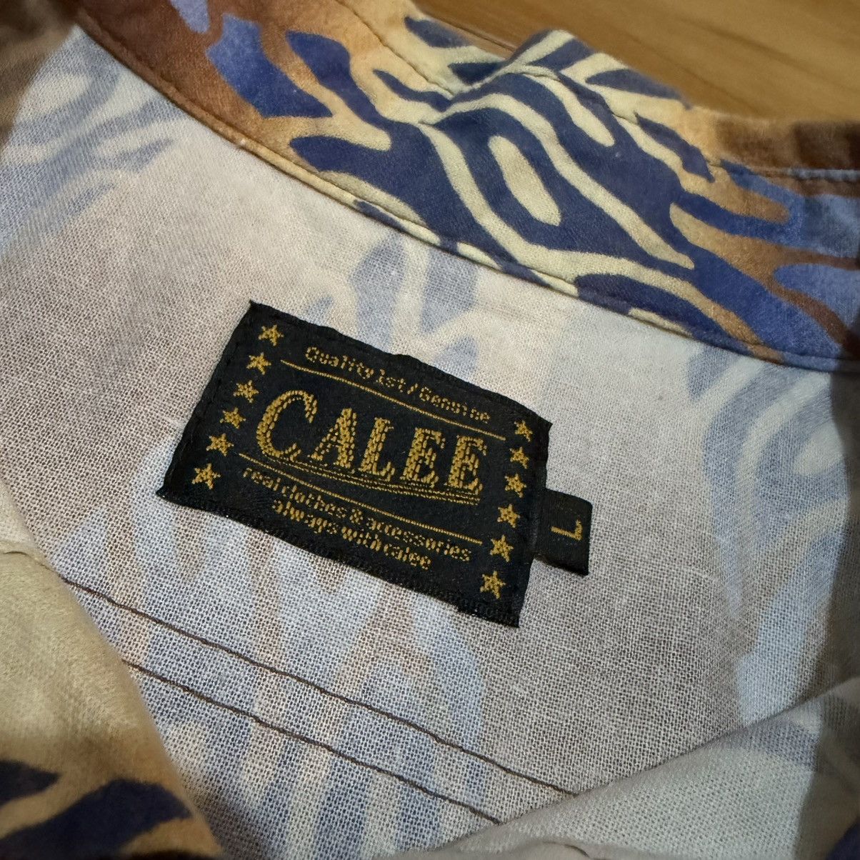 Japanese Brand CALEE Native Blanket Stripe All-Over Print Shirt Size US L / EU 52-54 / 3 - 4 Thumbnail
