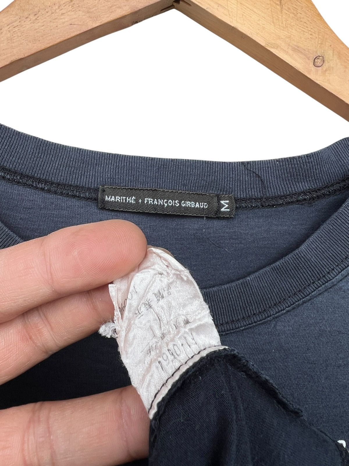 Marithe + Francois Girbaud MFG Distressed Sunfaded Black Tees Size M / US 6-8 / IT 42-44 - 5 Thumbnail