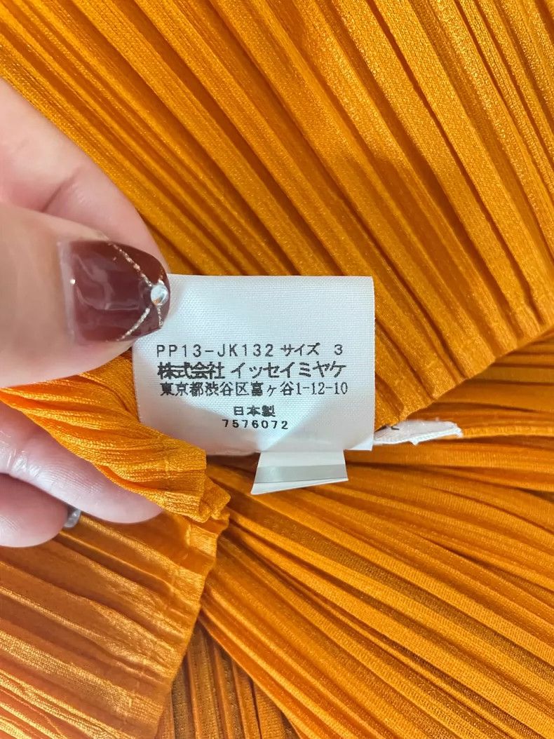 Issey Miyake Issey Miyake size:3 Orange pleated short-sleeved shirt Size S / US 4 / IT 40 - 3 Thumbnail
