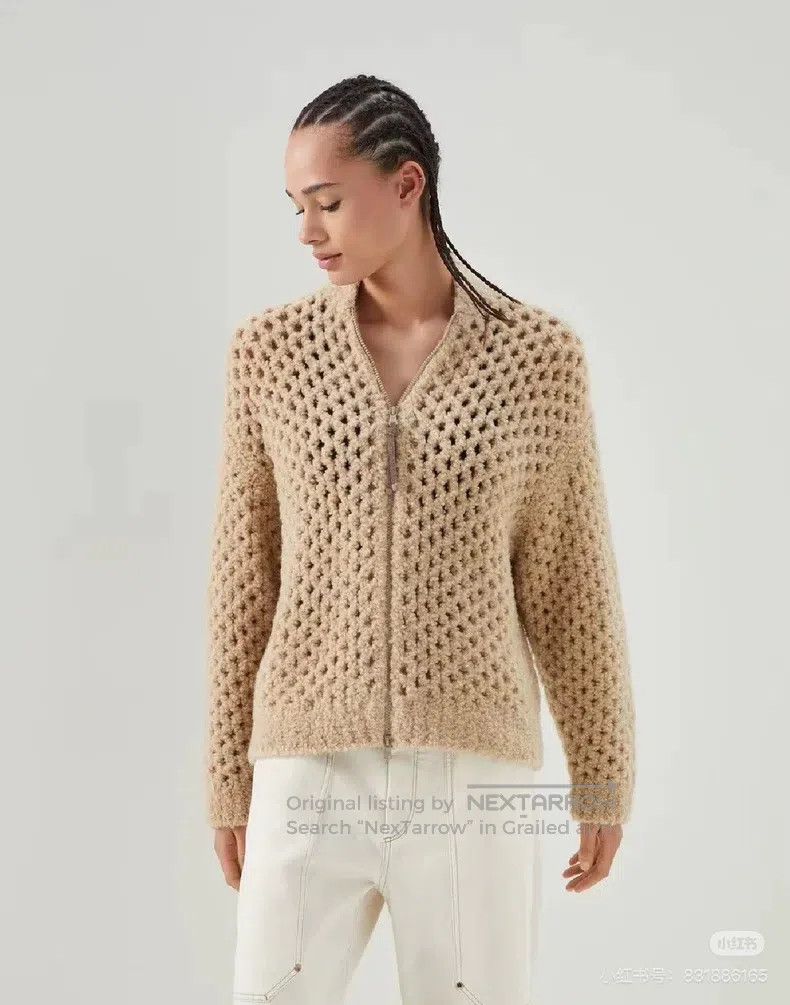 Brunello Cucinelli Brunello Cucinelli Camel Hair Knit Jacket Size XS / US 0-2 / IT 36-38 - 2 Thumbnail