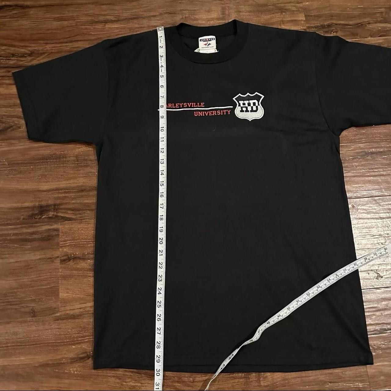 Designer Harley Davidson Parody Harleyville University black T-shirt Size US L / EU 52-54 / 3 - 5 Thumbnail
