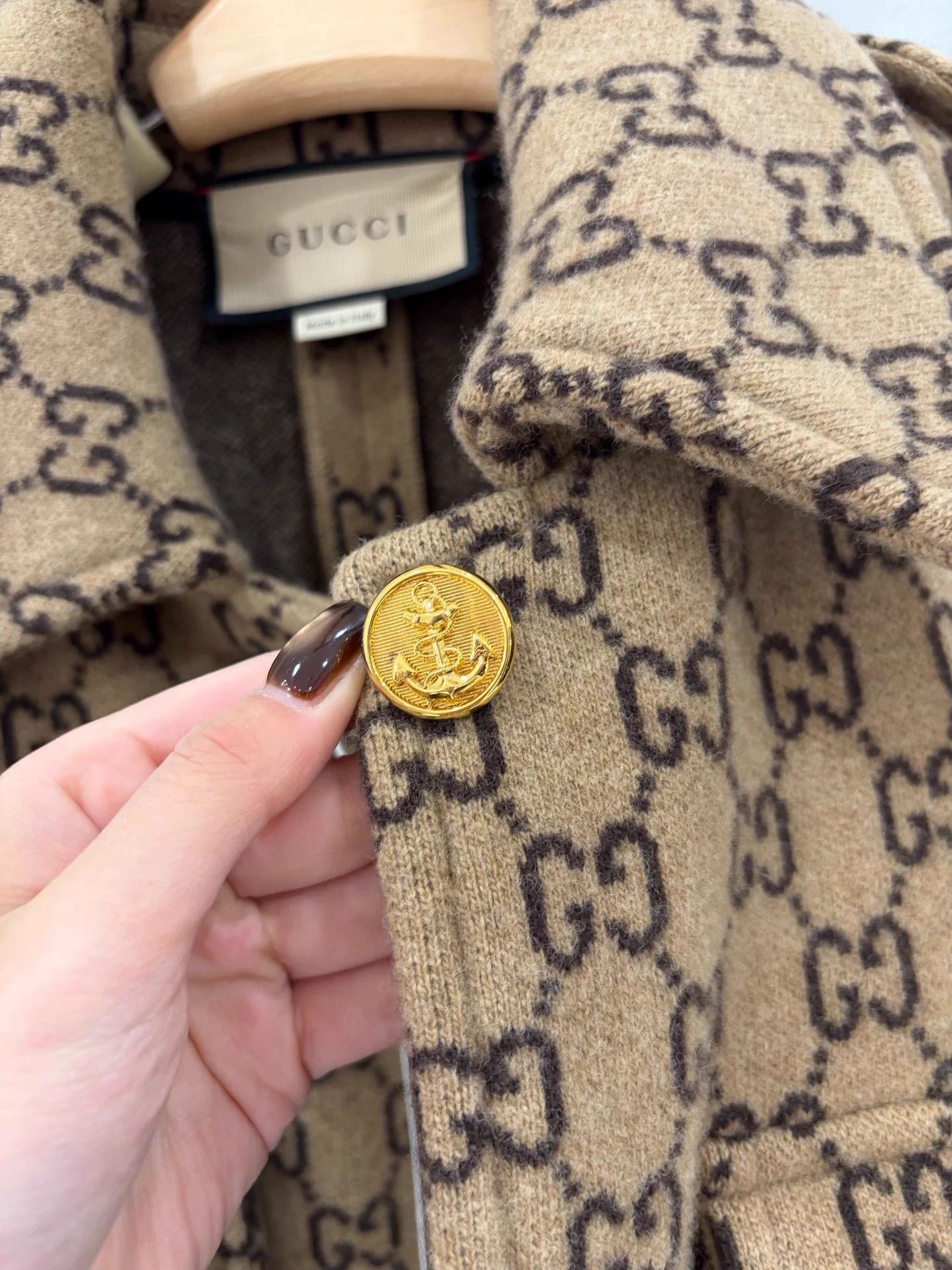 Gucci Gucci Khaki All Over Monogram Cloak Coat Vintage M Size M / US 6-8 / IT 42-44 - 2 Thumbnail