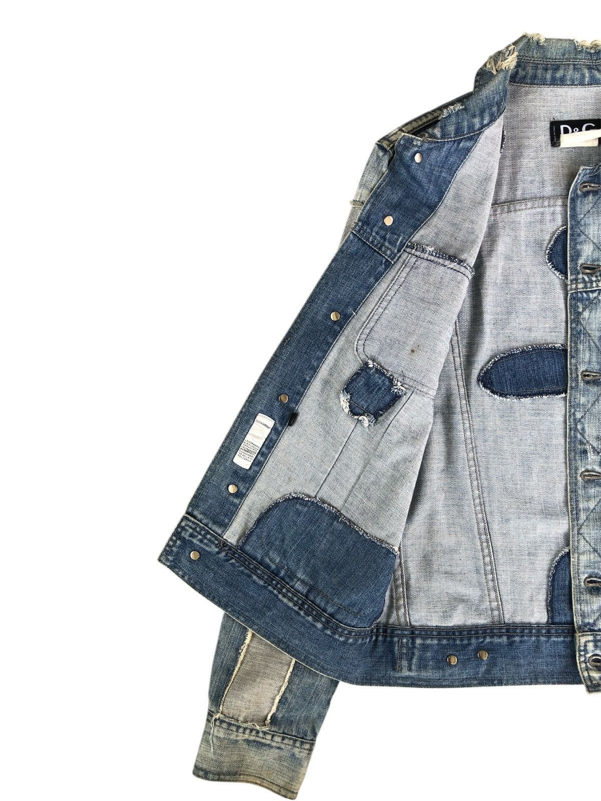 Dolce & Gabbana Dolce & Gabbana Boro Patchwork Distressed Denim Jacket Size US S / EU 44-46 / 1 - 18 Thumbnail