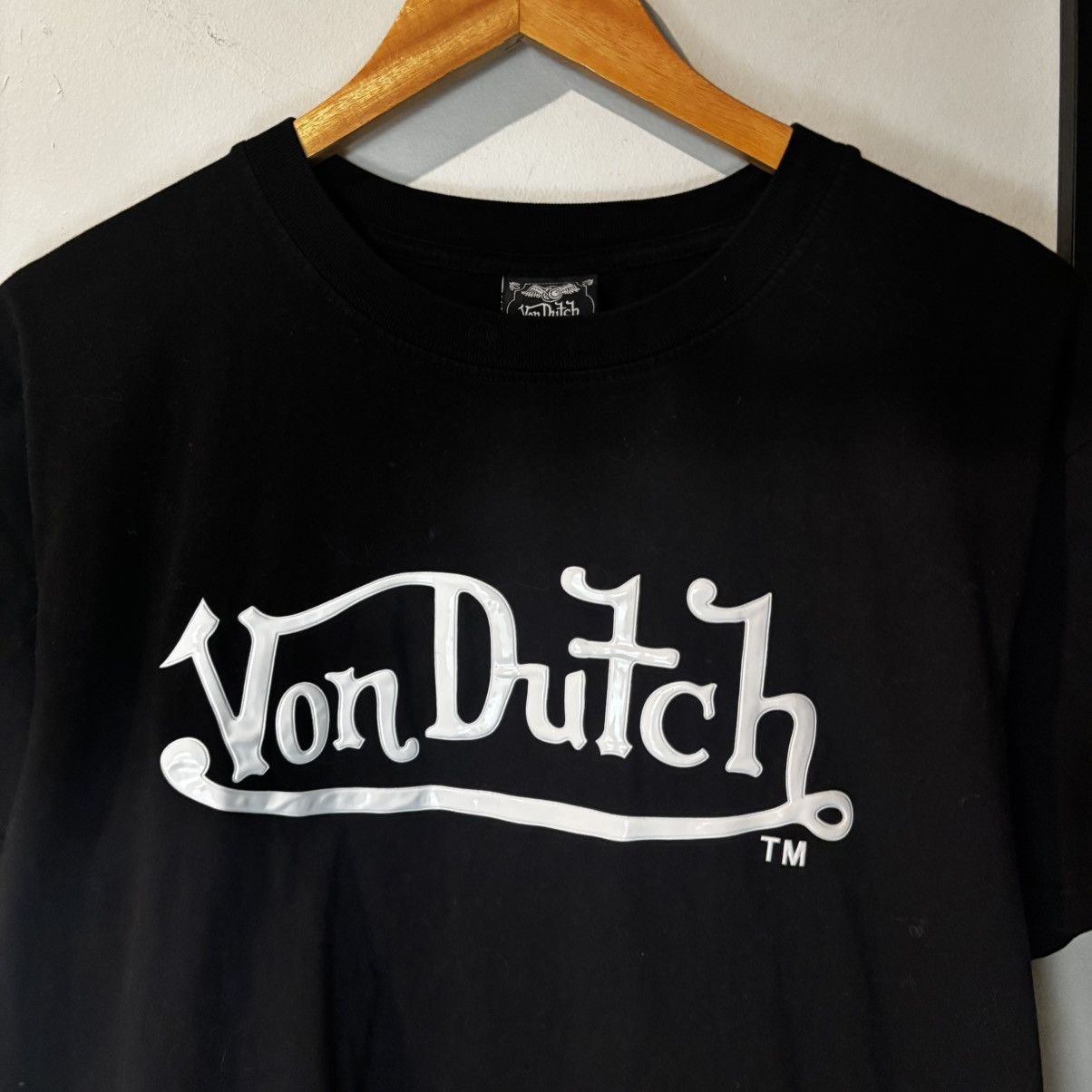 Von Dutch Y2K 2000s Black Von Dutch T-shirt White Spellout Size US M / EU 48-50 / 2 - 1 Thumbnail