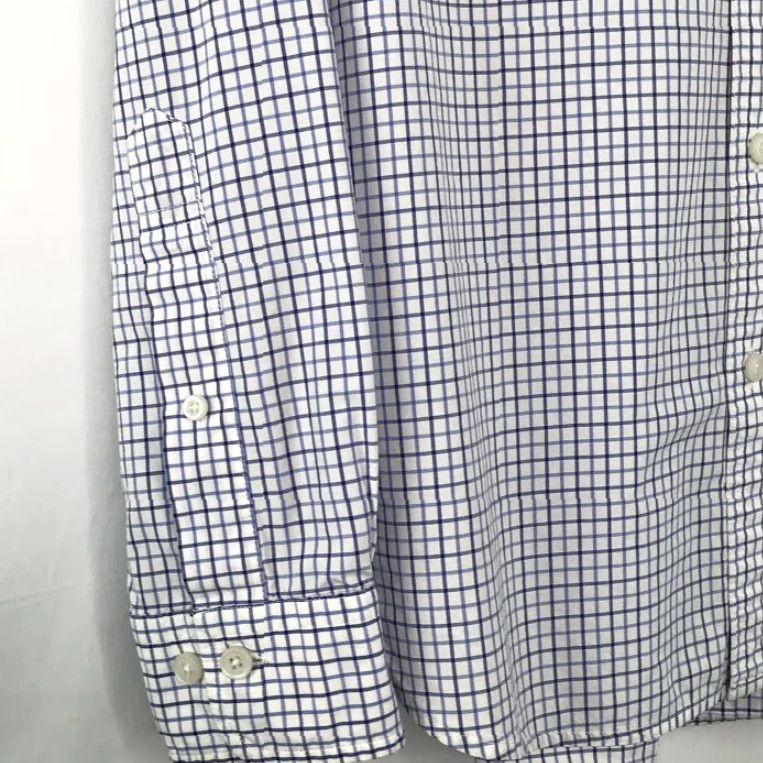 Brooks Brothers Brooks Brothers Mens Dress Shirt M Button-Down Checkered Pocket Long Sleeve Blue White Size 40R - 4 Thumbnail