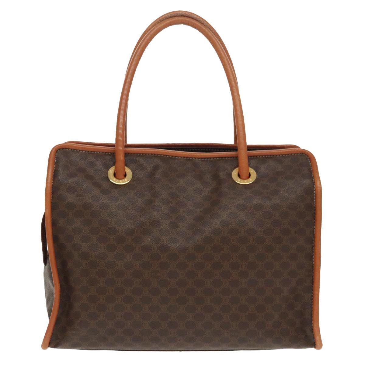 Celine CELINE Macadam Canvas Tote Bag Pvc Leather Brown Gold Size ONE SIZE - 3 Thumbnail
