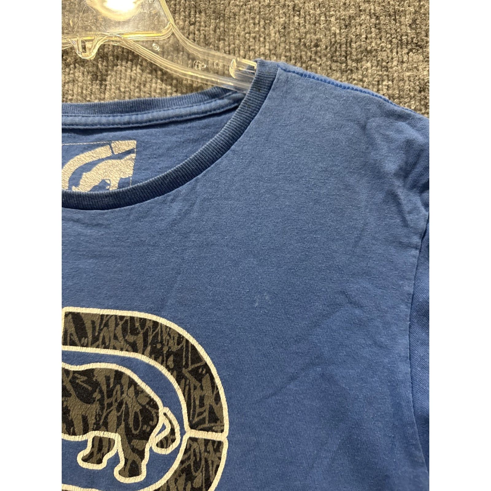 Ecko Unltd. Ecko Unltd. THRASHED Blue Short Sleeve Graphic Logo T-Shirt L Men’s Large Logo Shirt Mens Size US L / EU 52-54 / 3 - 5 Thumbnail