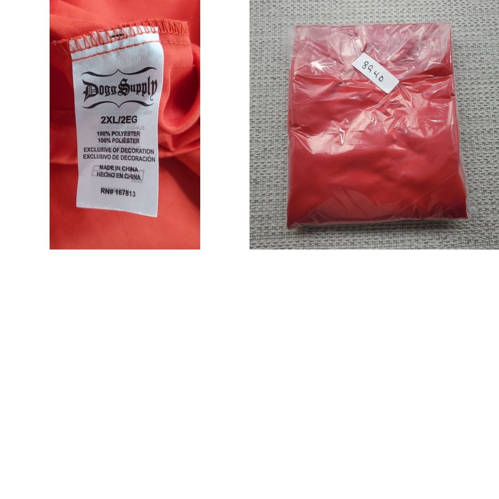 Vintage Dogg Supply Snoop Dogg Mens Sleep Shirt 2XL Satin Poly Red Long Sleeve Button Collared Pocket Logo Sleepwear Size US XXL / EU 58 / 5 - 10 Thumbnail