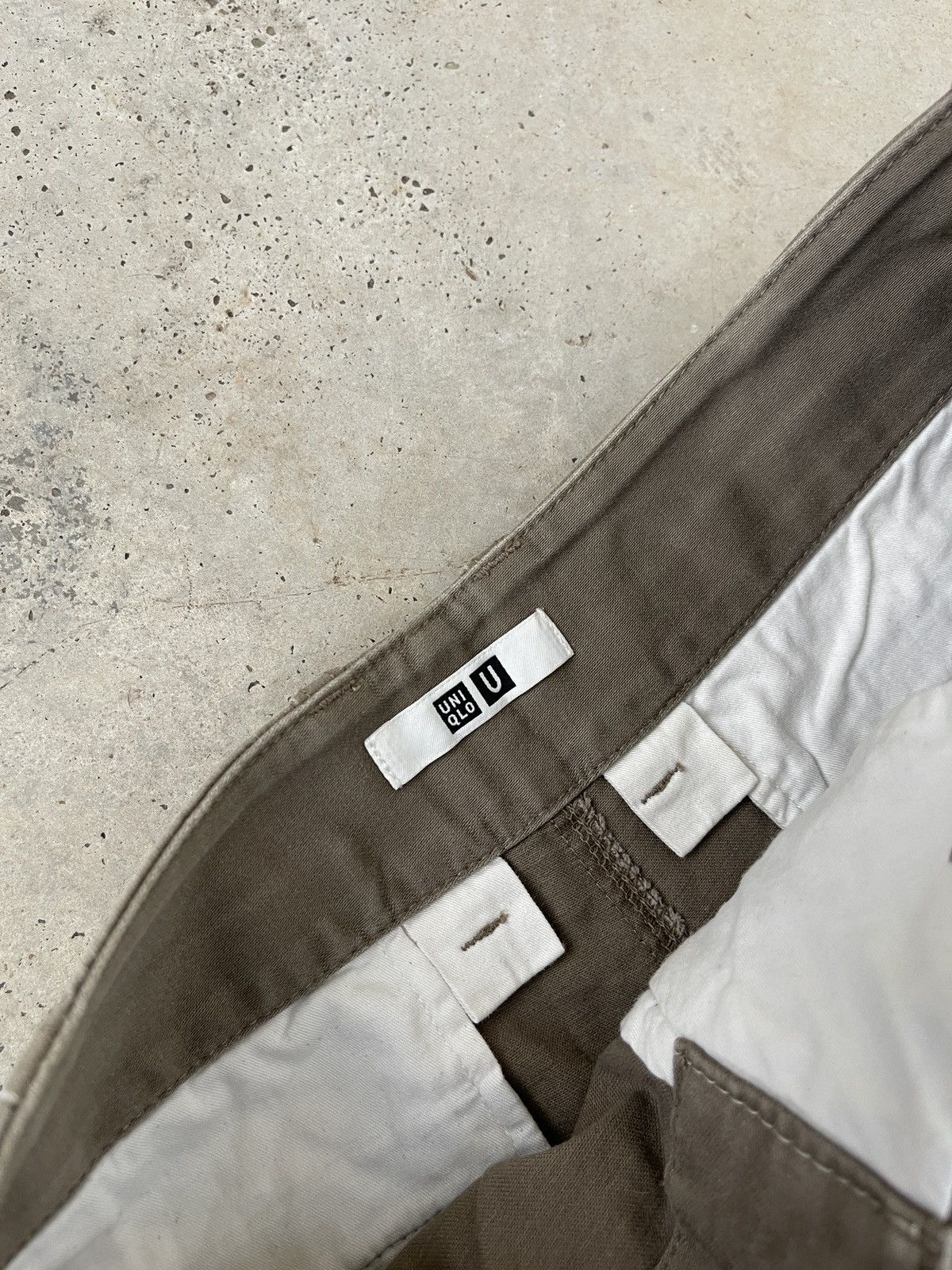 Japanese Brand × Jun Takahashi × Uniqlo Vintage Japanese Uniqlo Beige Distressed Baggy Jeans Size US 28 / EU 44 - 7 Thumbnail