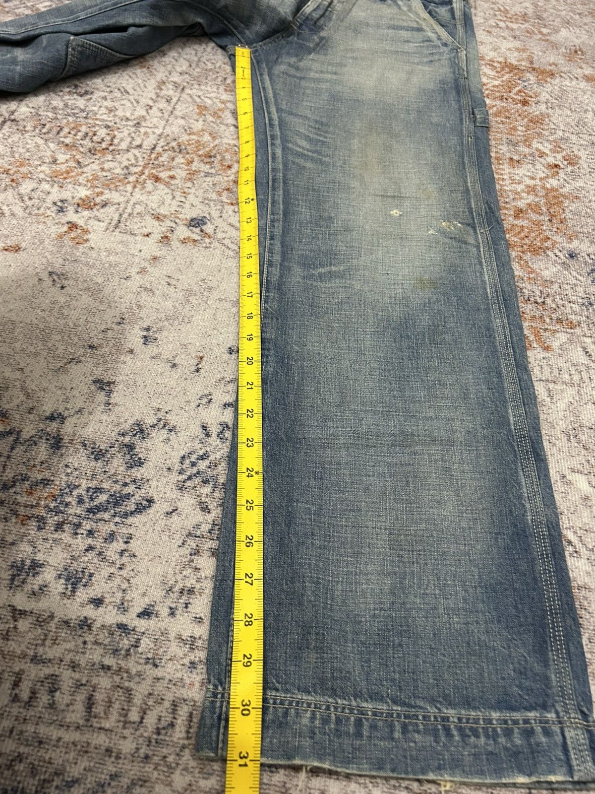 Japanese Brand Vintage Lounge Lizard Carpenter Jeans Size US 31 - 20 Thumbnail