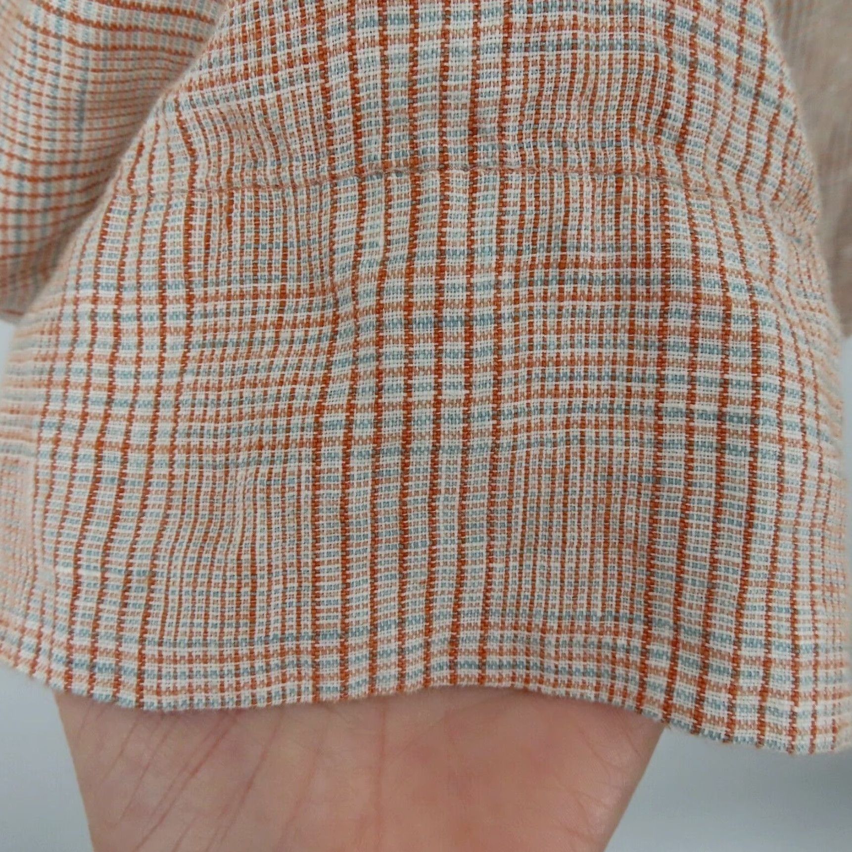 FLAX FLAX Women Small Multicolor Plaid Check Casual Crop Capri Pants Pockets Linen Square Pocket Cropped Pants Size 28" / US 6 / IT 42 - 7 Thumbnail