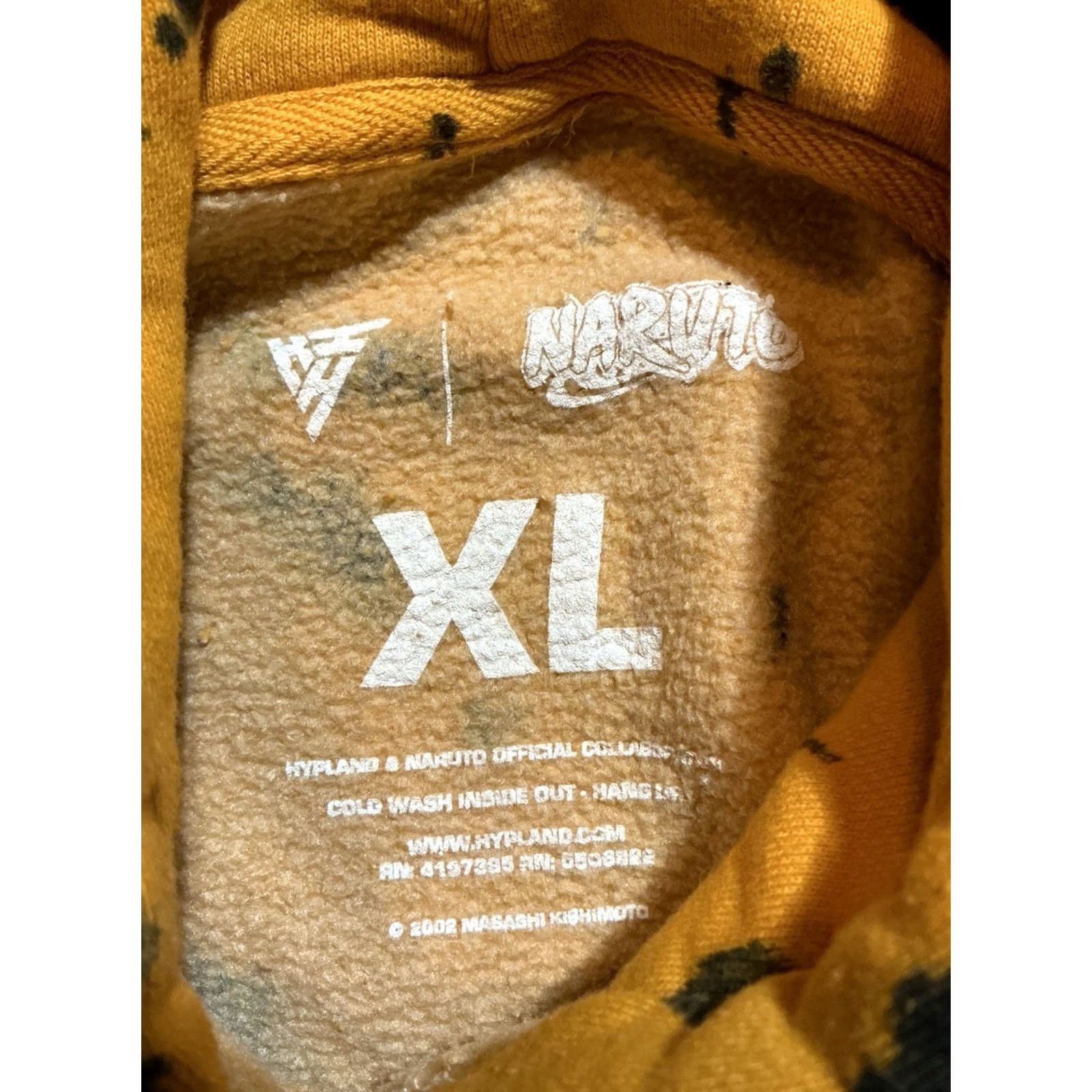 Hypland VINTAGE Hypland X Naruto Hoodie XL Pullover Black Yellow Tie Dye Fleece Anime Mens Hooded Shirt 60 Chest 28 Shoulder to Hem Size US XL / EU 56 / 4 - 5 Thumbnail