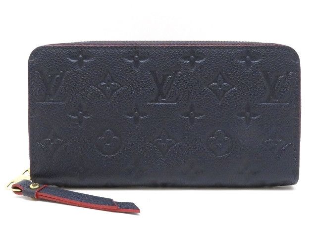 Louis Vuitton Zippy Wallet Monogram Implant Marine Rouge
