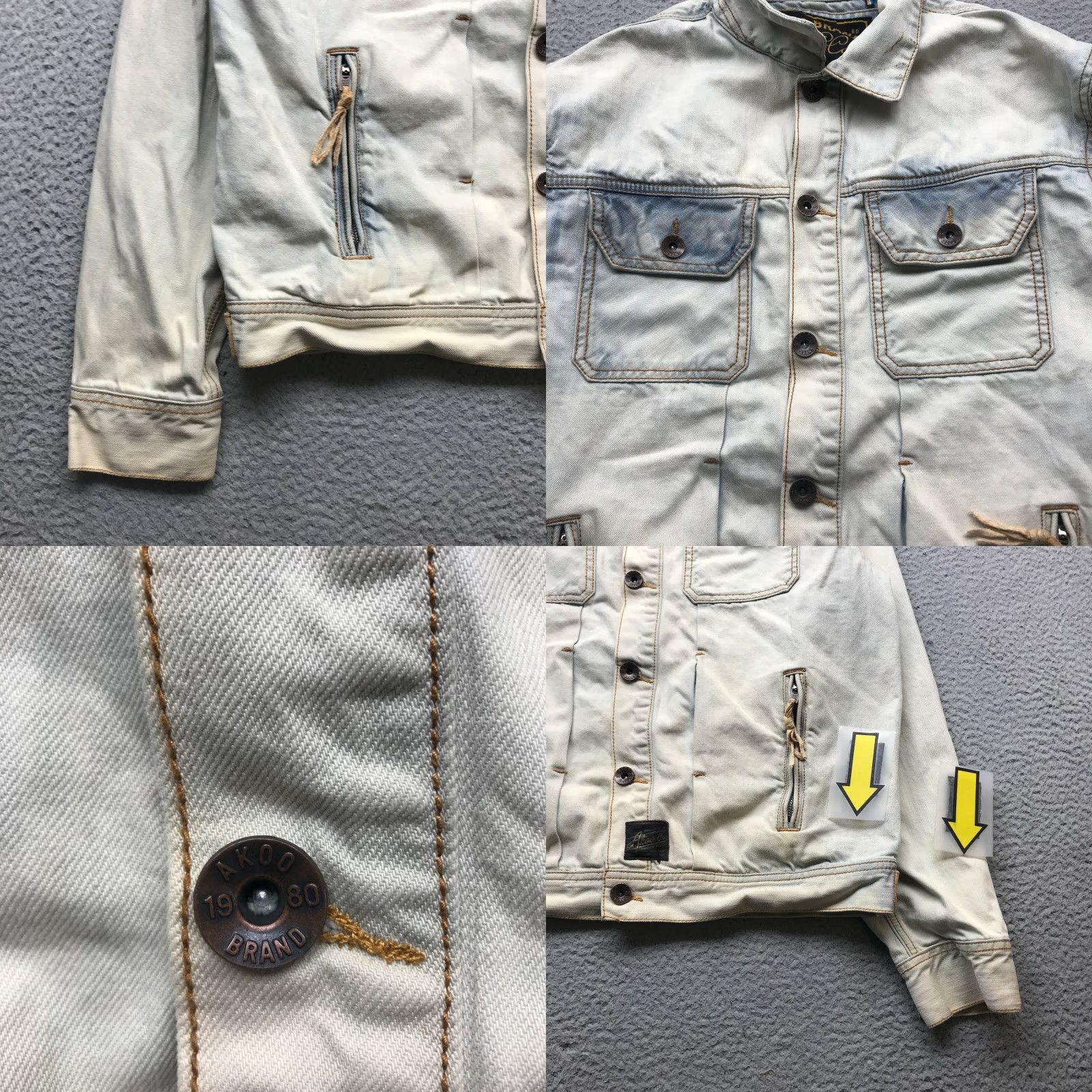 J Brand Akoo Trucker Jacket Denim Blue Button XL Mens Jeans Jacket Size US 36 / EU 52 - 8 Thumbnail