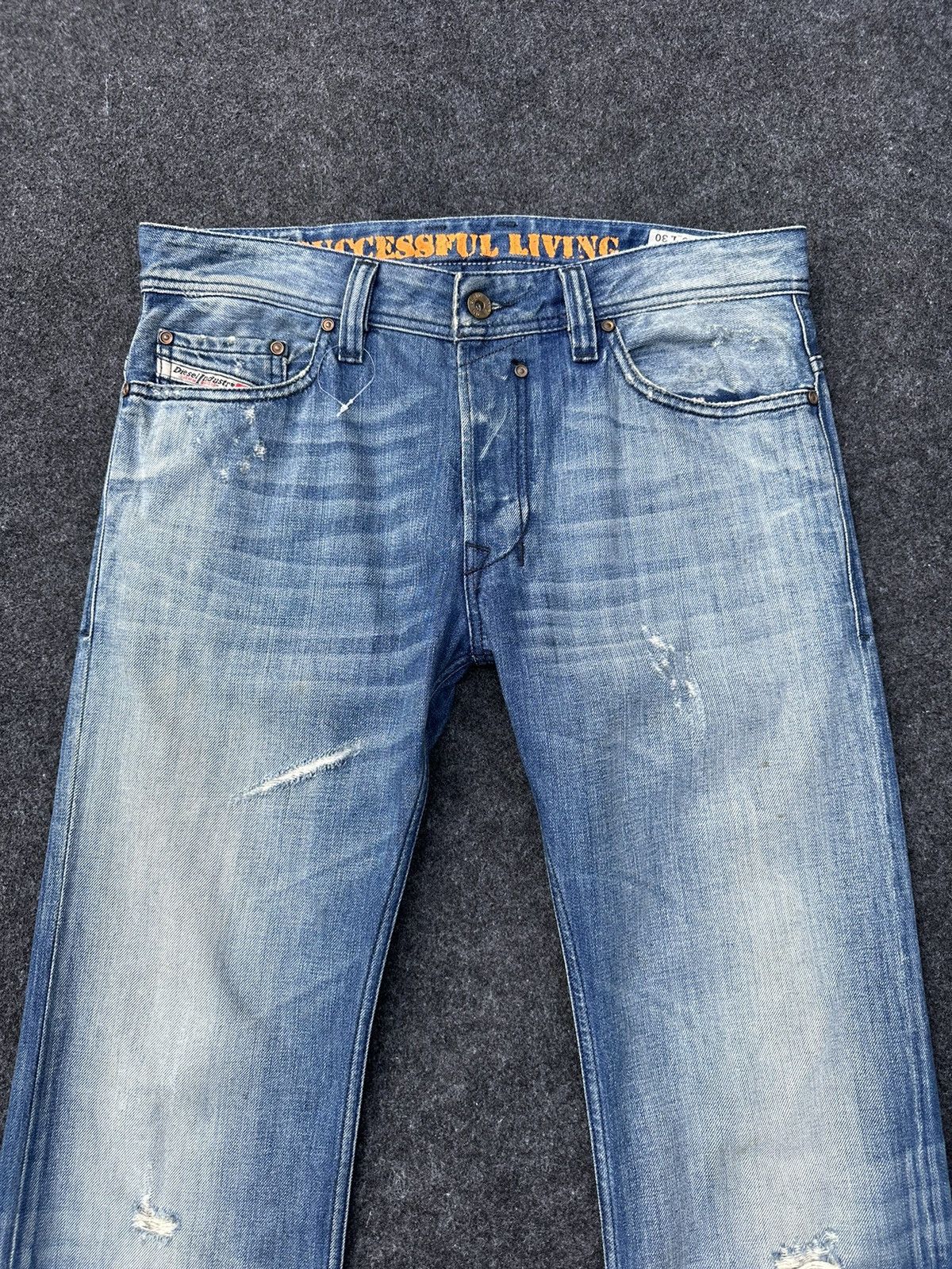 Beauty Beast × Diesel Diesel Safado Faded Washed Distressed Denim D3 Size US 30 / EU 46 - 2 Thumbnail