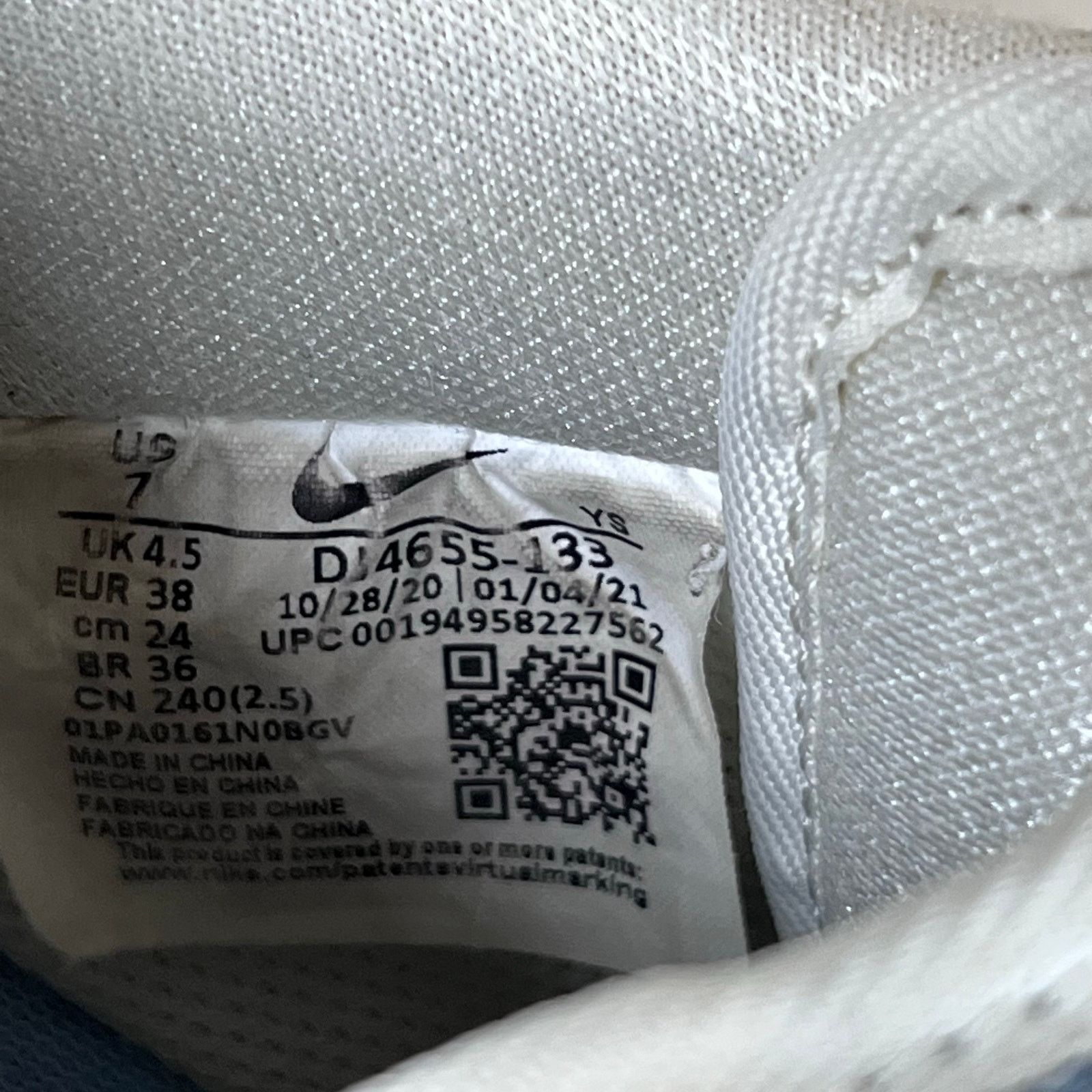 Nike Nike Air Force 1 LV8 Low Sail Denim Swoosh Shoes Women's Size US 7 / IT 37 - 6 Thumbnail