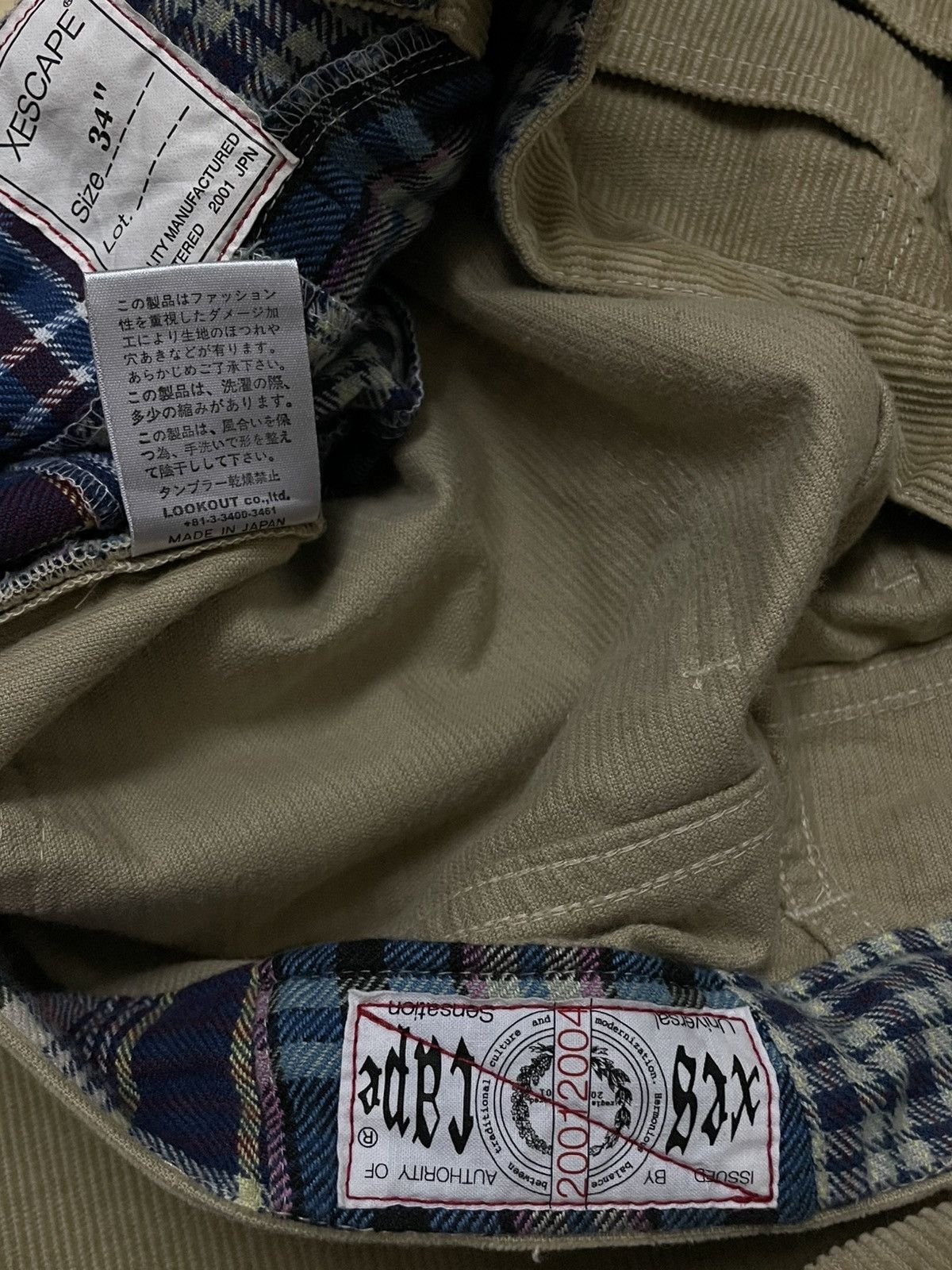 Japanese Brand XESCPAE JAPAN DESIGNER STREETWEAR DISTRESSED CORDUROY PANT Size US 33 - 10 Thumbnail