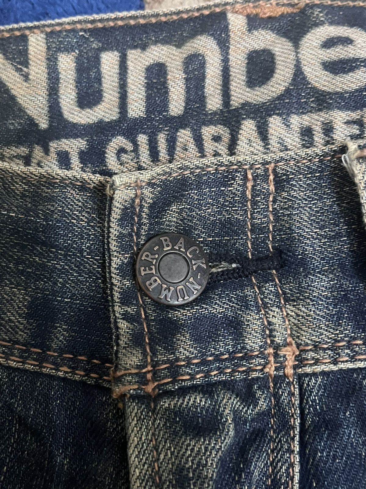 Japanese Brand Vintags Mudwash Back Number Curve Style Jeans Size US 33 - 8 Thumbnail
