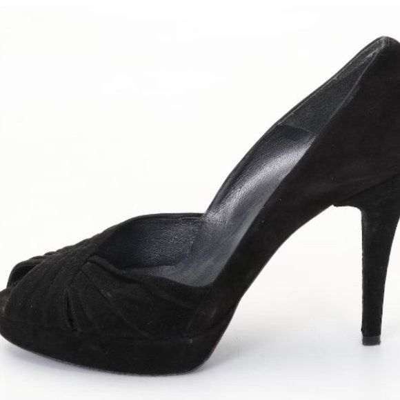 Stuart Weitzman Stuart Weitzman Suede Peep Toe Heels - Size‎ 9.5 Size US 9.5 / IT 39.5 - 2 Thumbnail