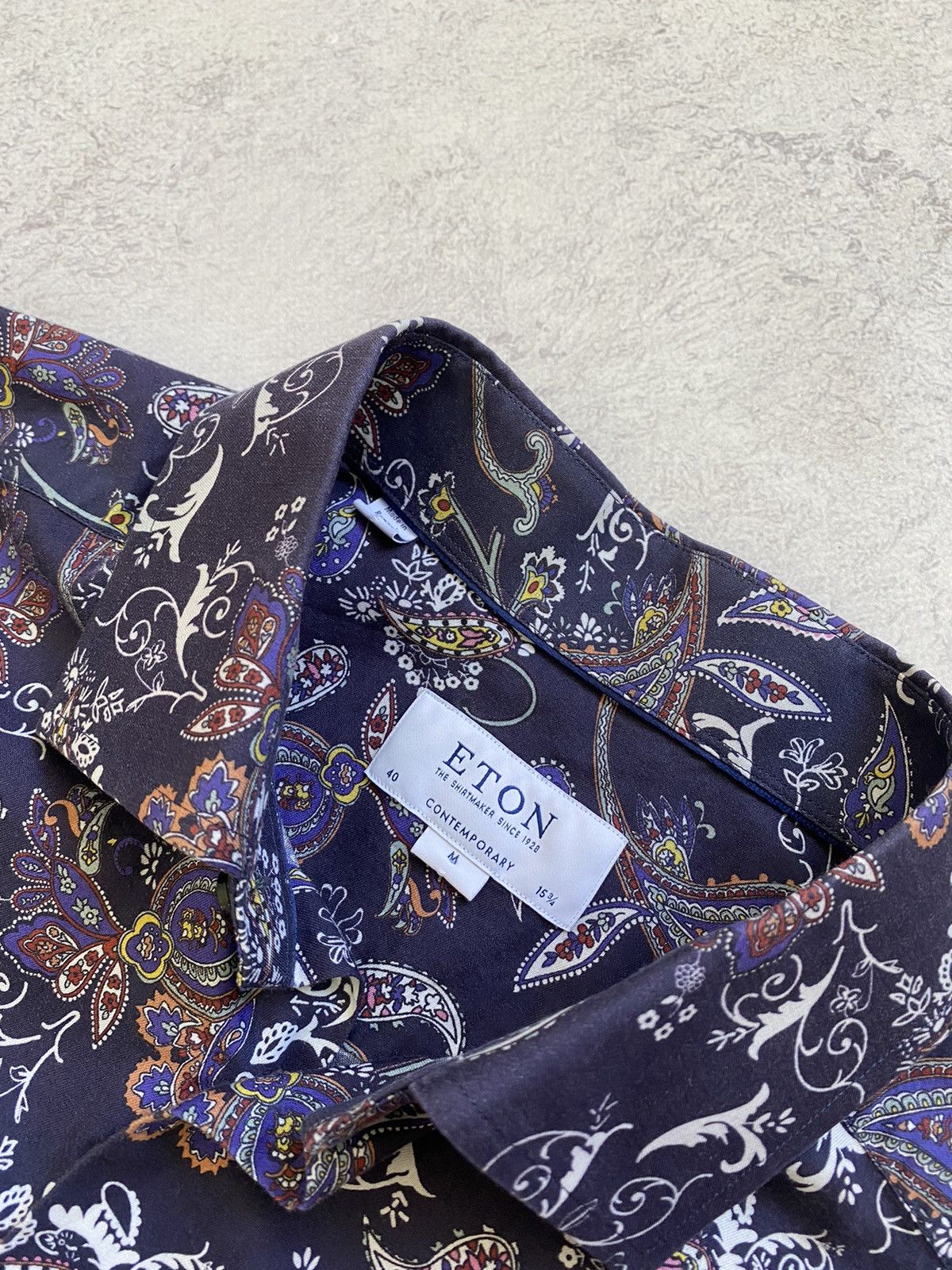Eton Eton Mens Paisley Multicolor Button Up Shirt Size M Size US M / EU 48-50 / 2 - 5 Thumbnail