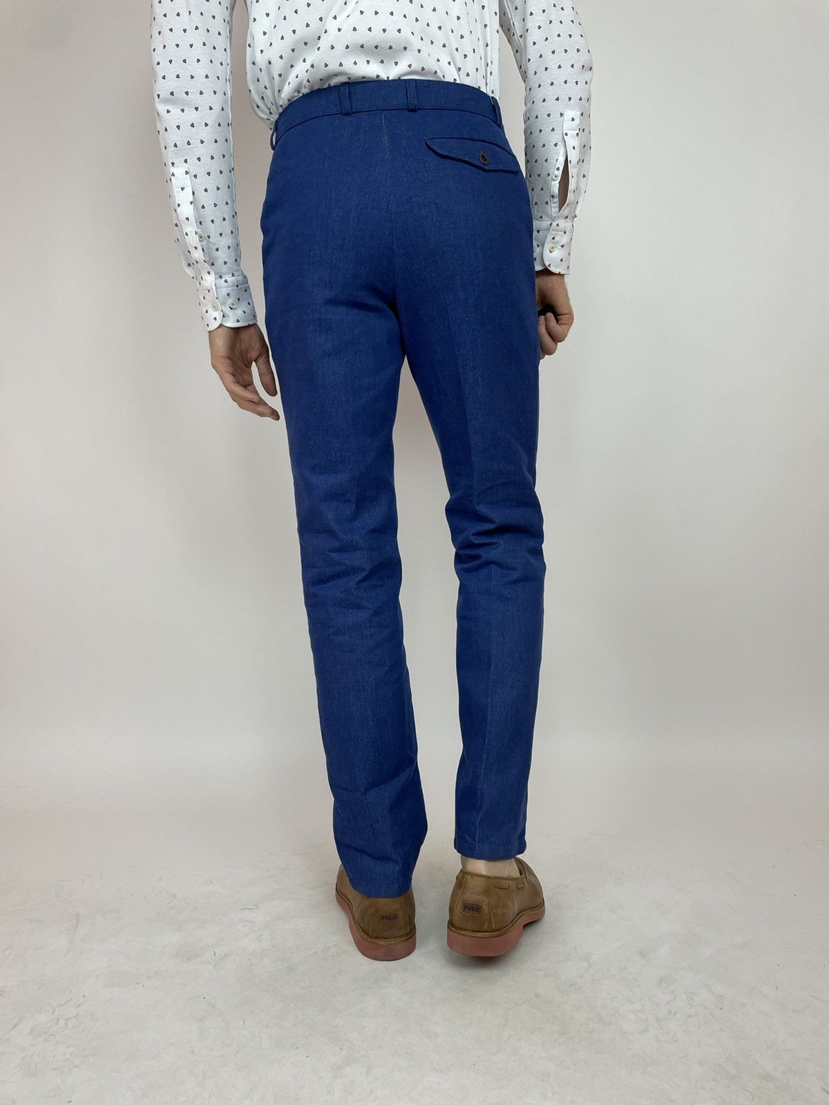 Japanese Brand MONCHAUX vintage Pleated Denim Trousers Slim fit Mens Size US 31 - 10 Thumbnail