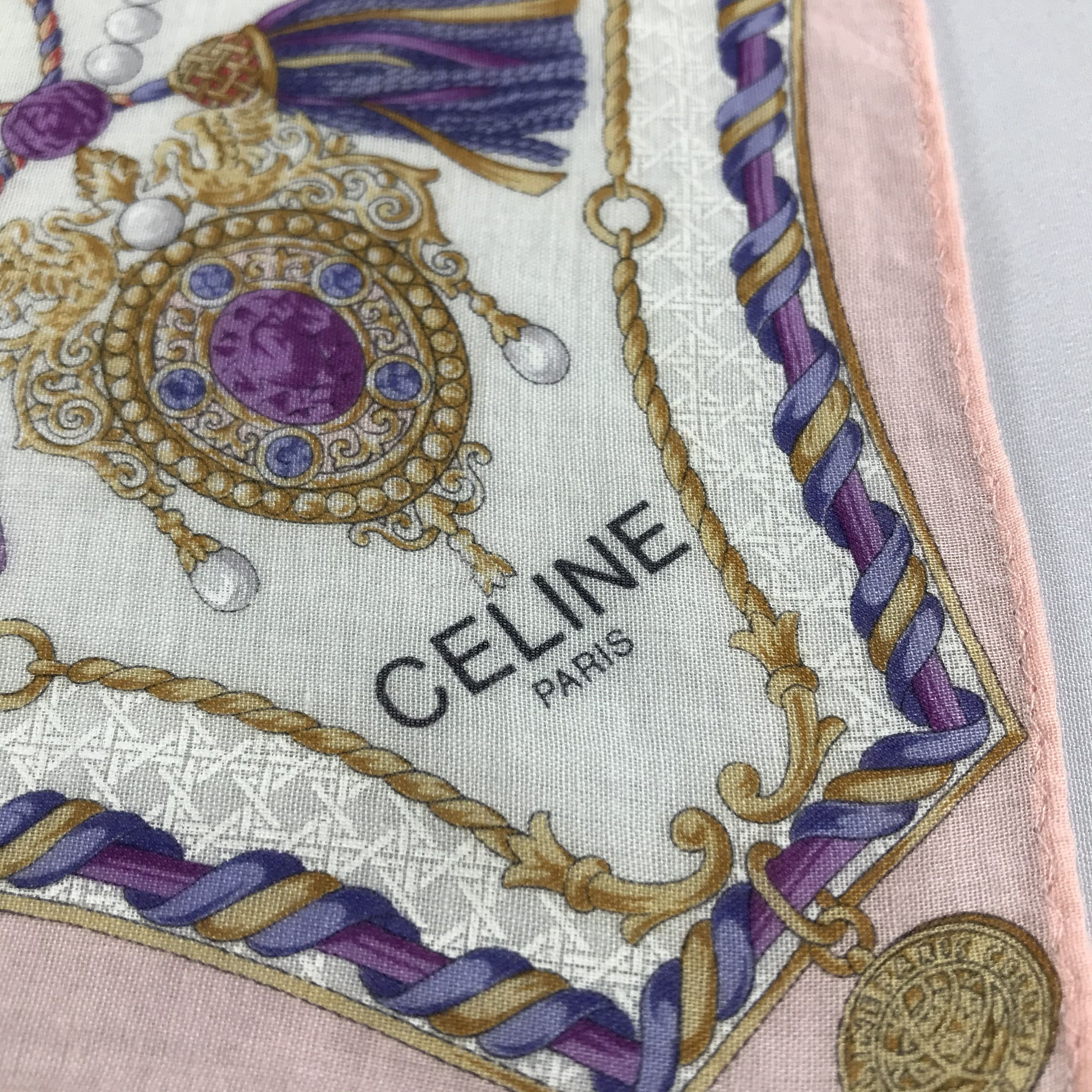 Celine Celine Luxury Chains Handkerchief Neckerchief Bandana H748 Size ONE SIZE - 3 Thumbnail