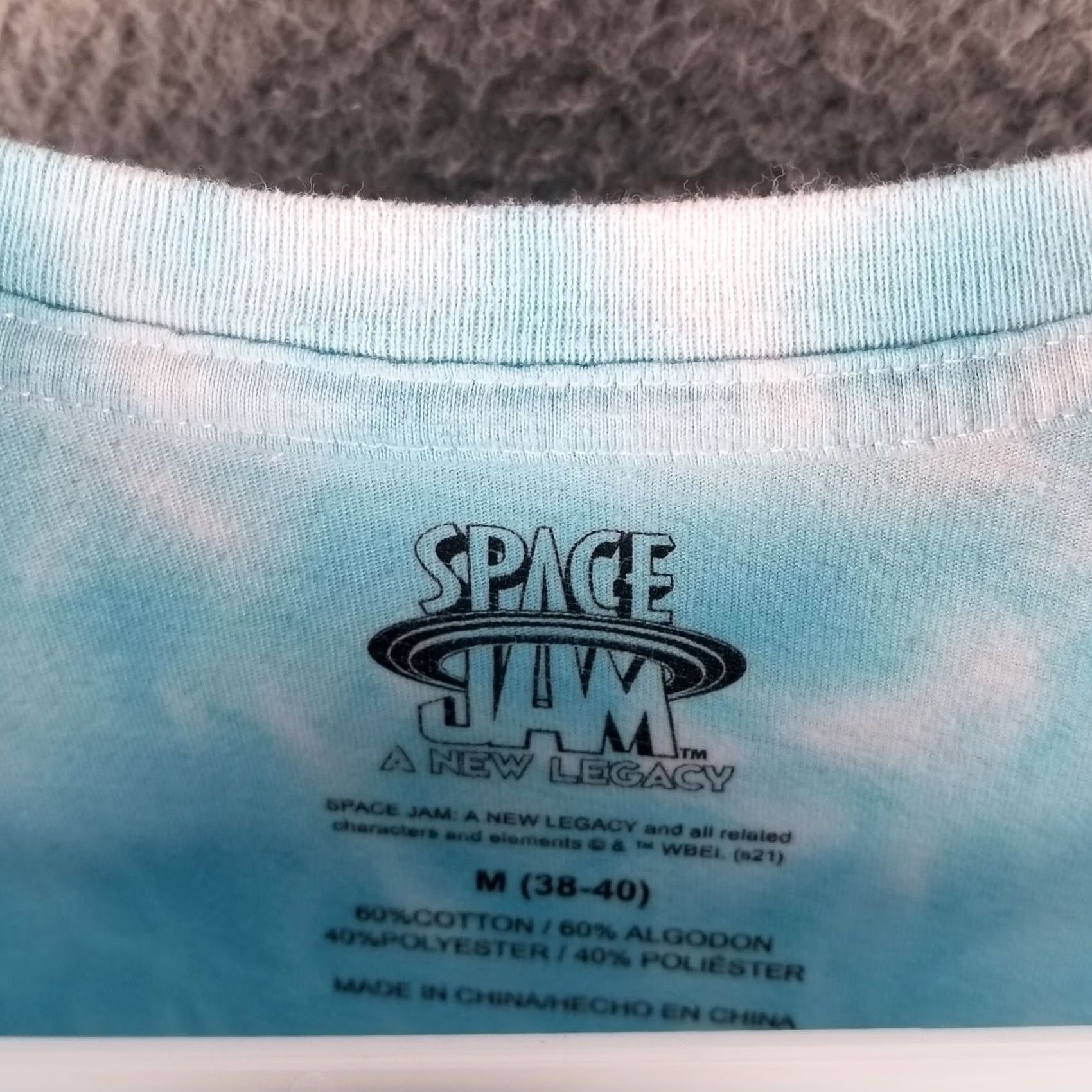Vintage Space Jam Men T-Shirt Medium Tie-Dye A New Legacy Cartoon Cast Graphic Adult Tee Blue M Mens T-Shirt Size US M / EU 48-50 / 2 - 3 Thumbnail