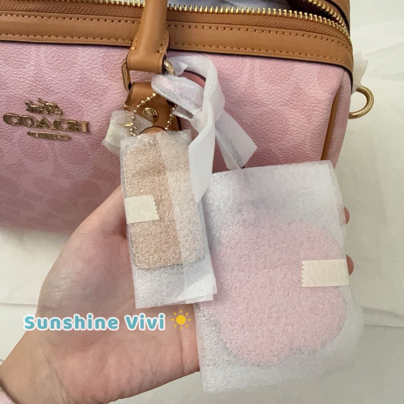 Coach NWT Coach CEA19 Large Rowan Satchel Bag Charms Powder pink Size ONE SIZE - 3 Thumbnail