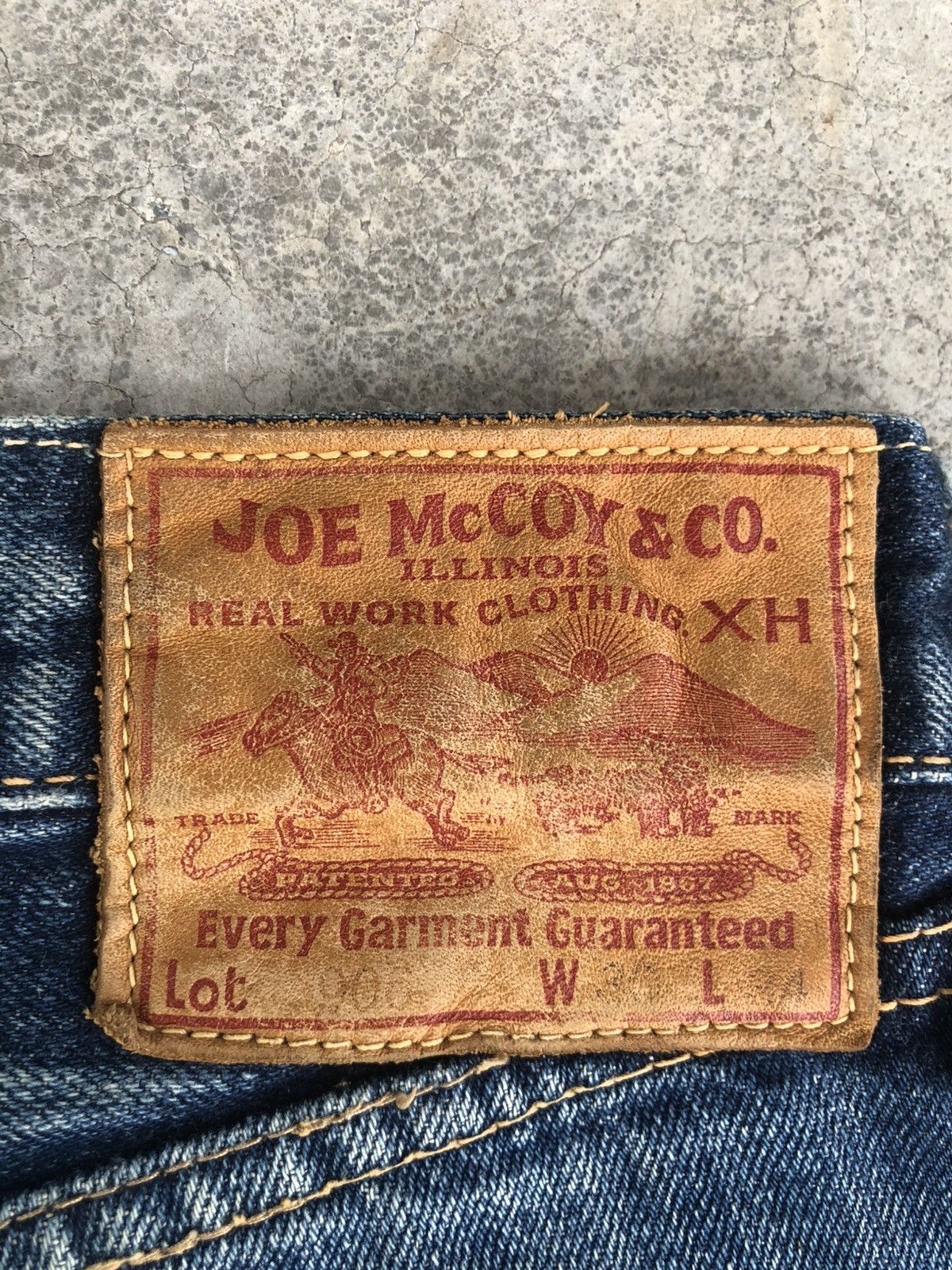 The Real McCoy's Joe Mccoy 906 Selvedge Denim Mudwash Distressed Ripped Size US 30 / EU 46 - 23 Thumbnail