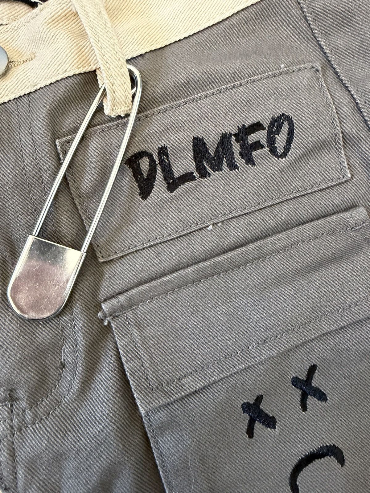 Other DLMFO Sad Face Pants Tan/Grey Size 30 Size US 30 / EU 46 - 4 Thumbnail