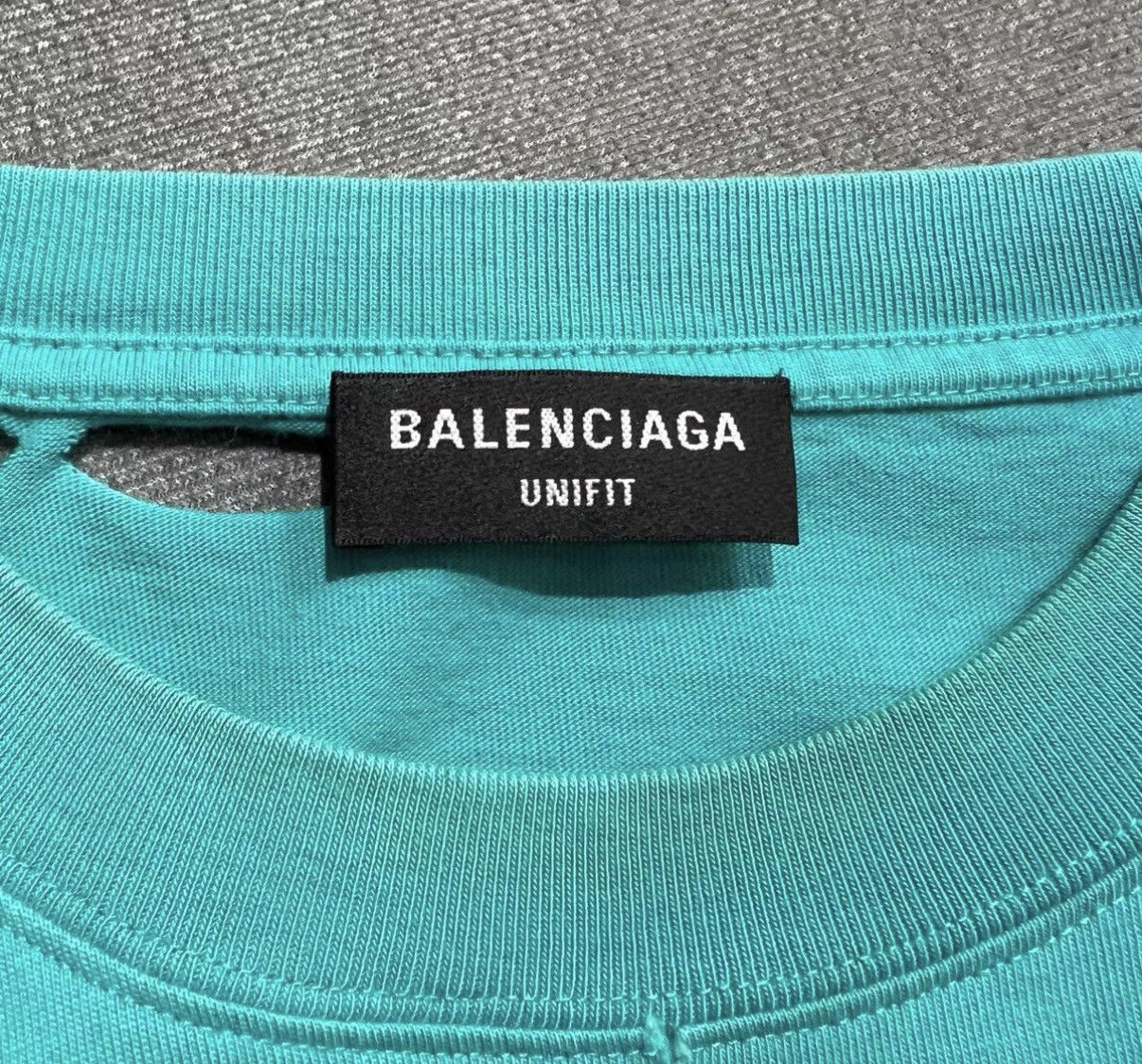 Balenciaga Balenciaga Turquoise / Lake Green Distressed Logo Short Size US M / EU 48-50 / 2 - 4 Thumbnail