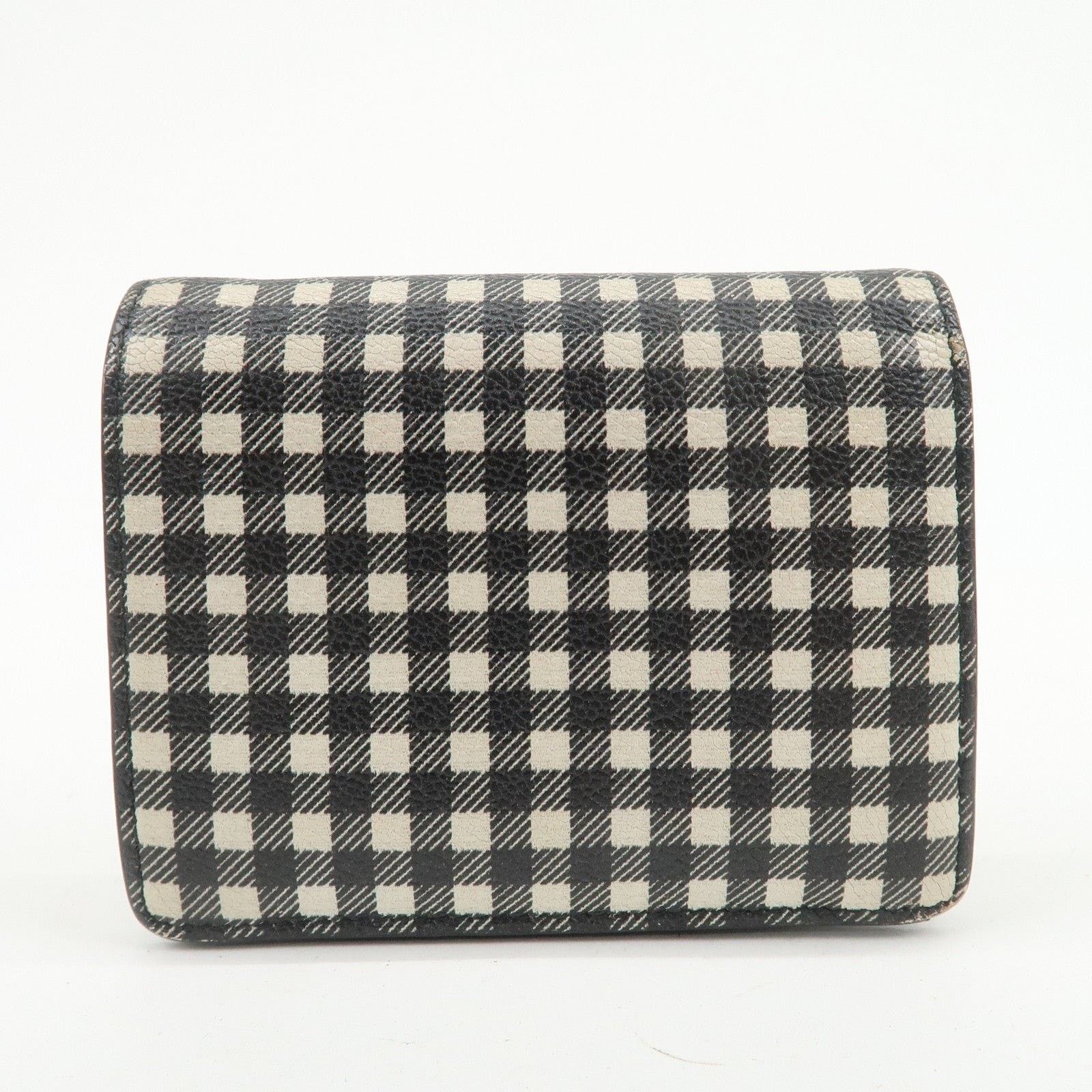 Miu Miu Miu Miu Plaid Calfskin Bi-fold Wallet Black Size ONE SIZE - 2 Thumbnail