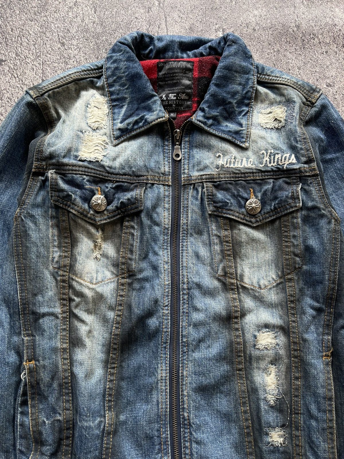 In The Attic Intheattic double layer poem denim jacket Size US M / EU 48-50 / 2 - 3 Thumbnail