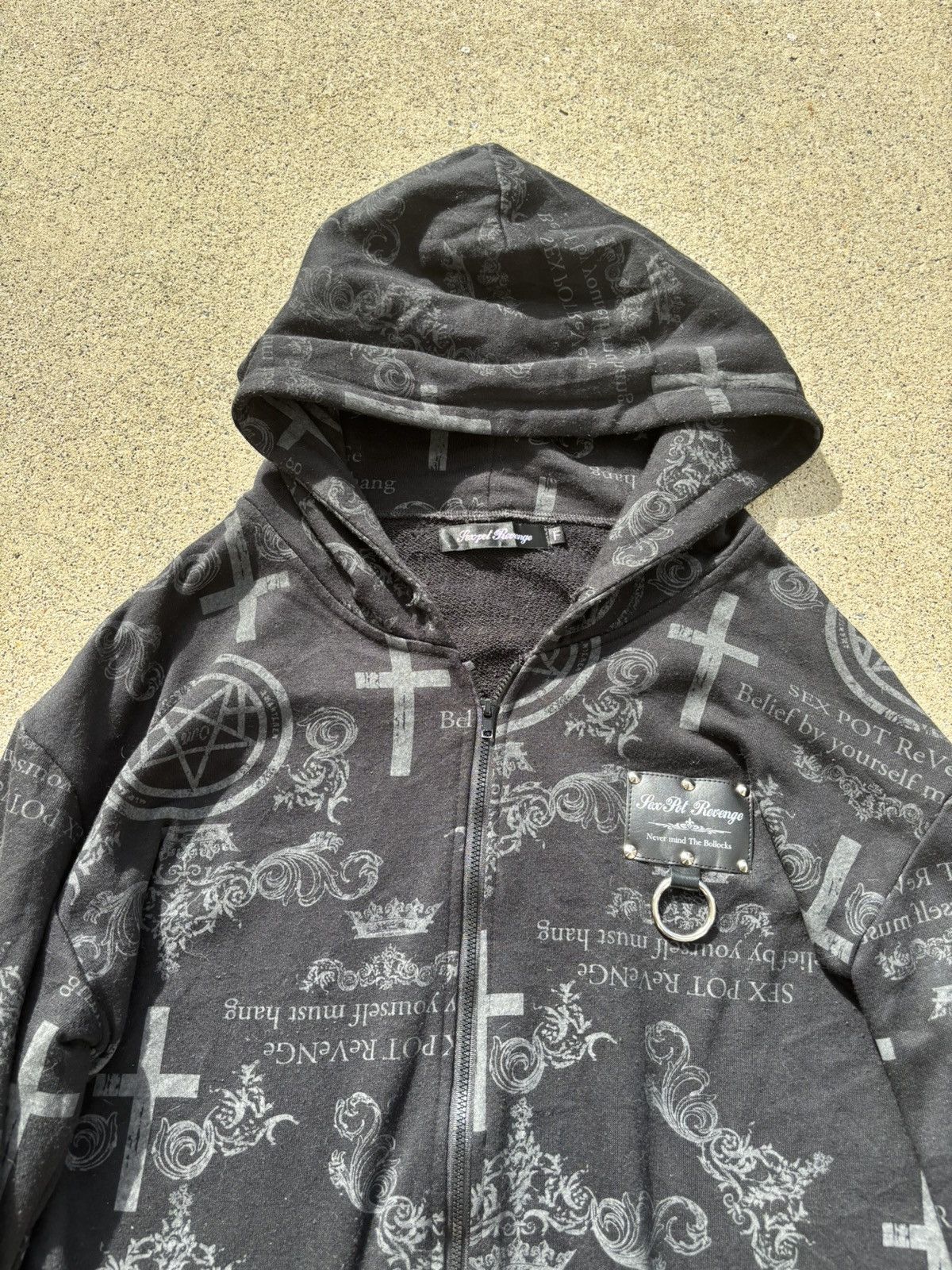 Sex Pot ReVeNGe Sex Pot Revenge Upside Down Crucifix Vkei Grunge Punk Jacket Size US XL / EU 56 / 4 - 2 Thumbnail
