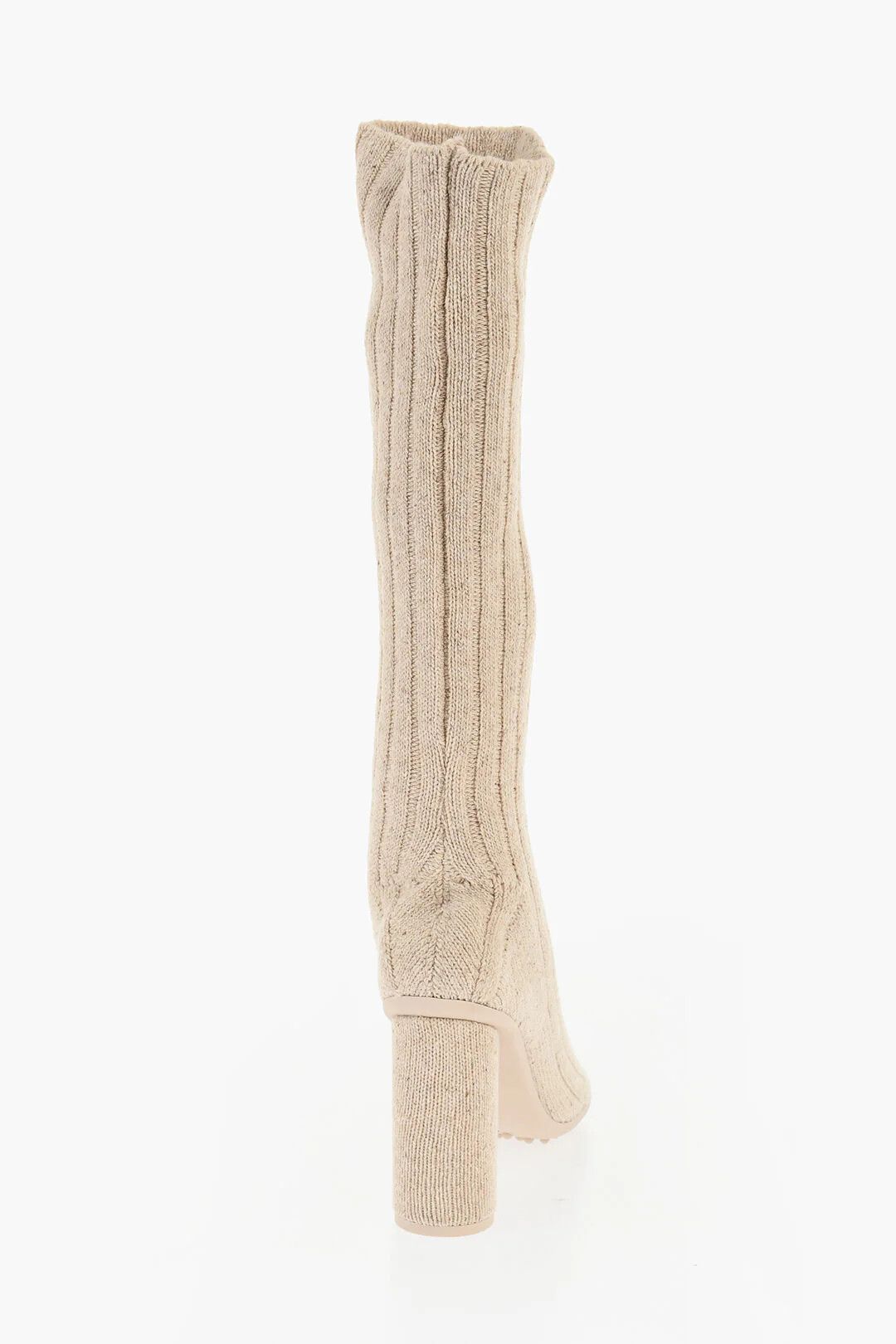 Bottega Veneta og1mm0426 Mixed-Wool Sock Boots in Beige Size US 10 / IT 40 - 2 Thumbnail