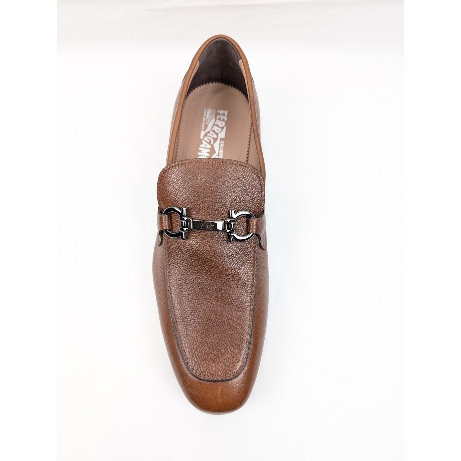 Salvatore Ferragamo o1rshd1 Radica Pebble Calf Loafers in Brown Size US 11 / EU 44 - 7 Thumbnail