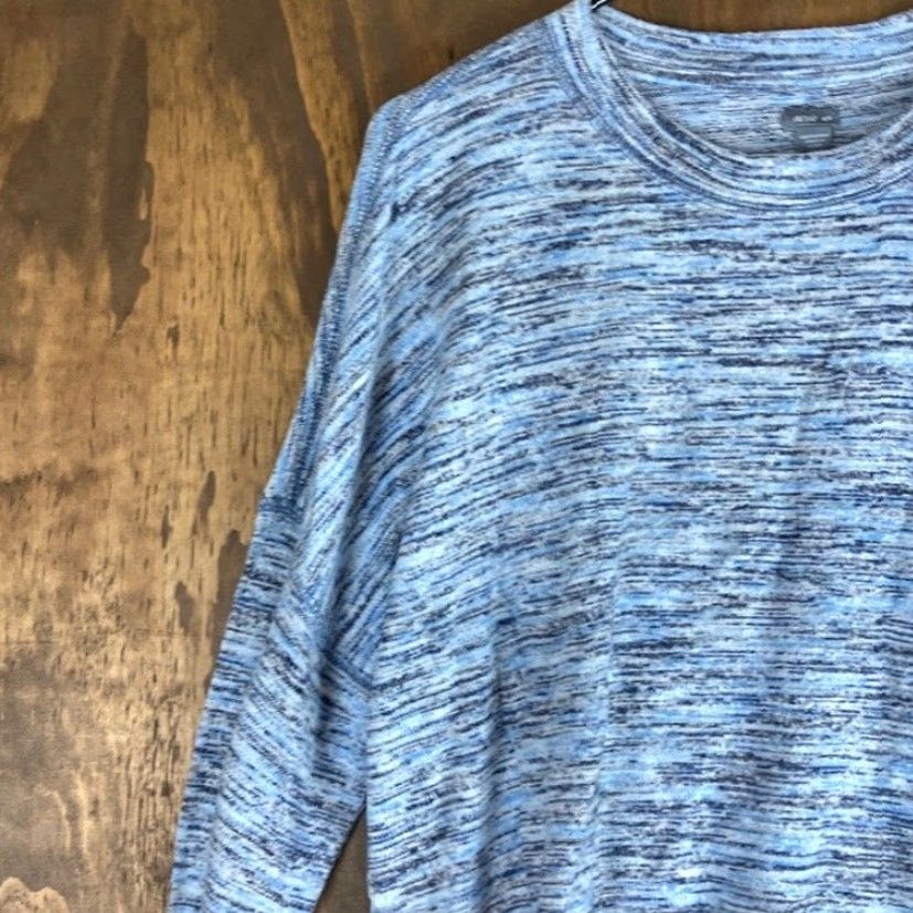 Vintage Aerie Womens Sweater Blue Marbled Drawstring Waist Long Sleeve Stretch Medium Size M / US 6-8 / IT 42-44 - 4 Thumbnail