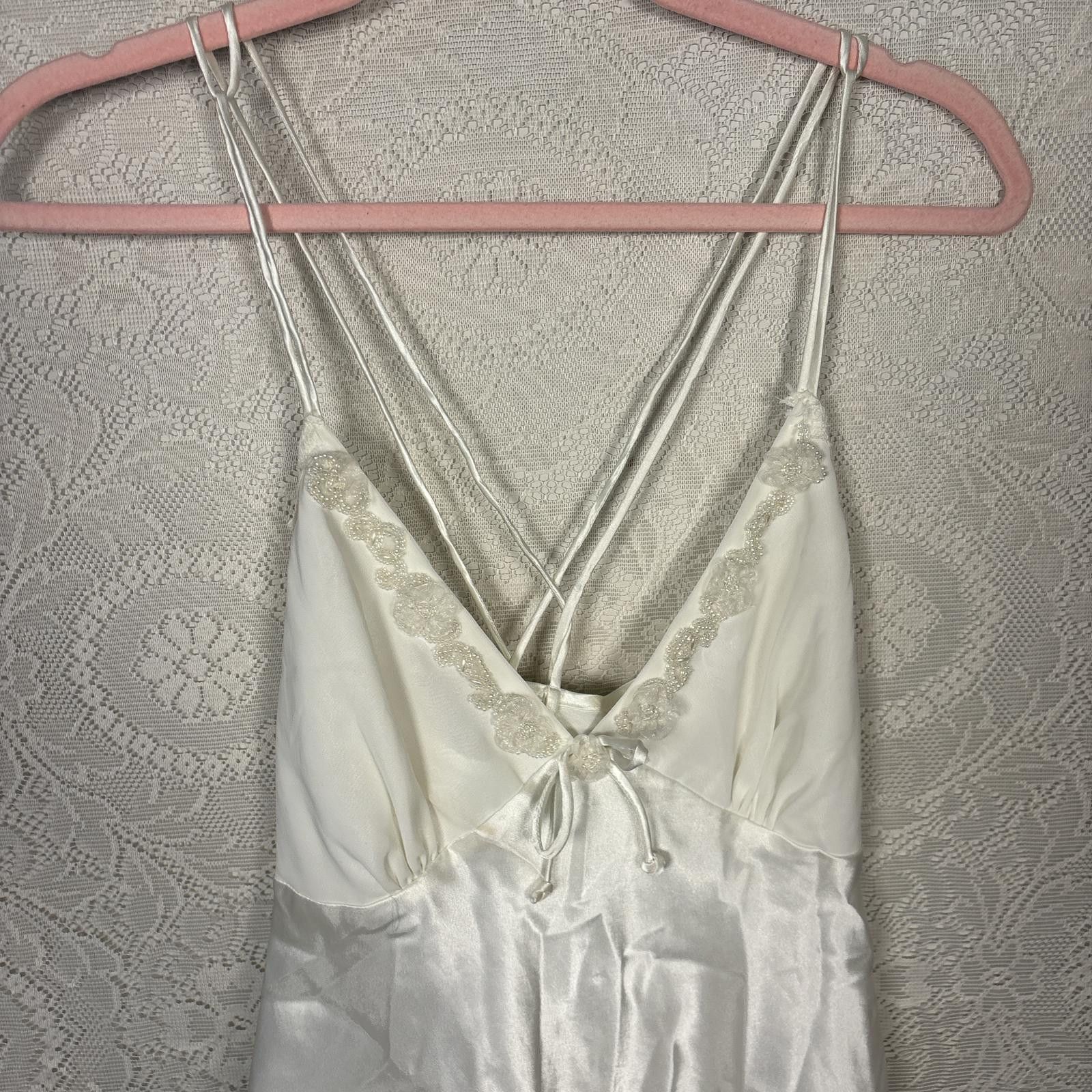 Other vintage silky bridal beaded slip dress Size M / US 6-8 / IT 42-44 - 3 Thumbnail