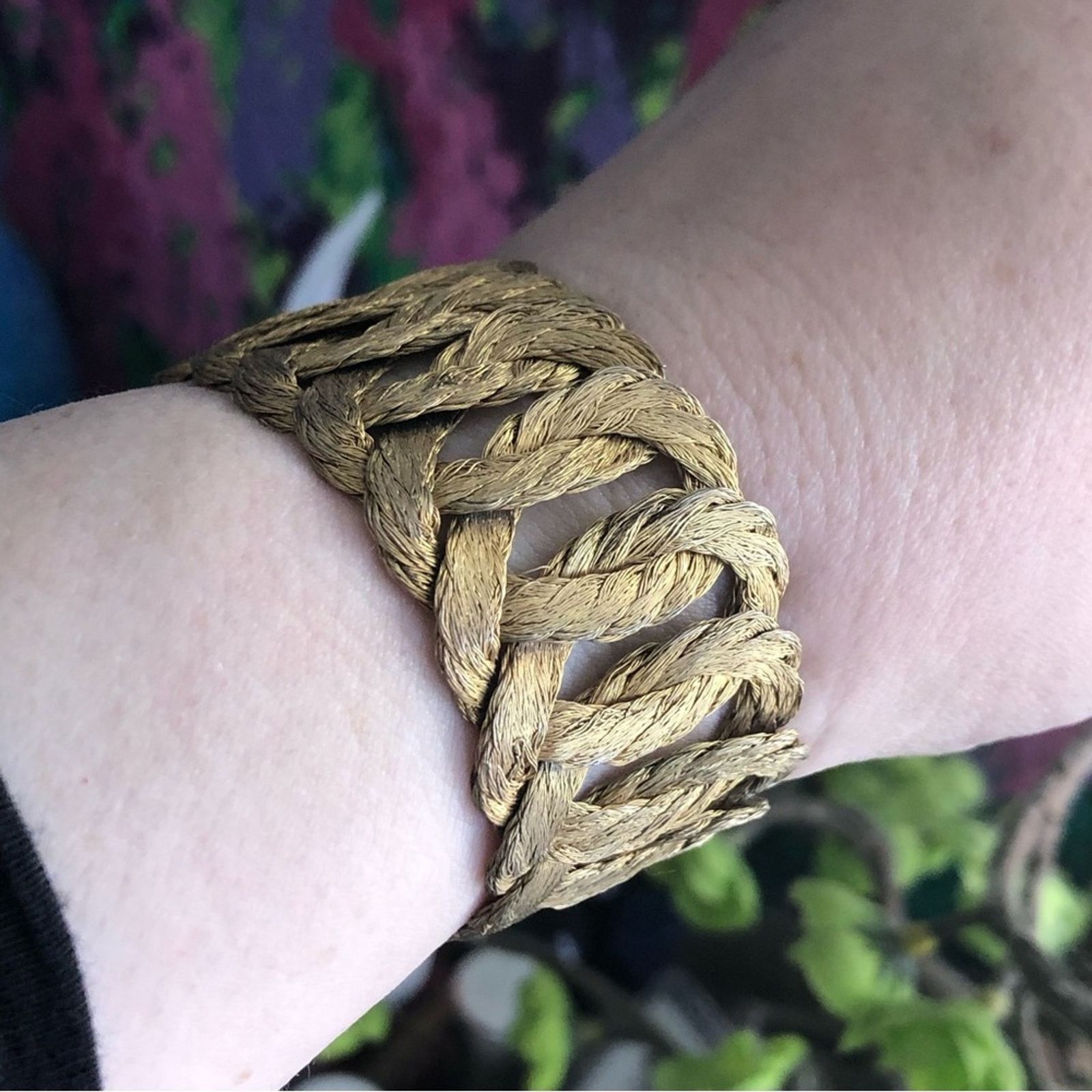 Vintage Vintage hand crafted braided gold strand bracelet Size ONE SIZE - 1 Thumbnail