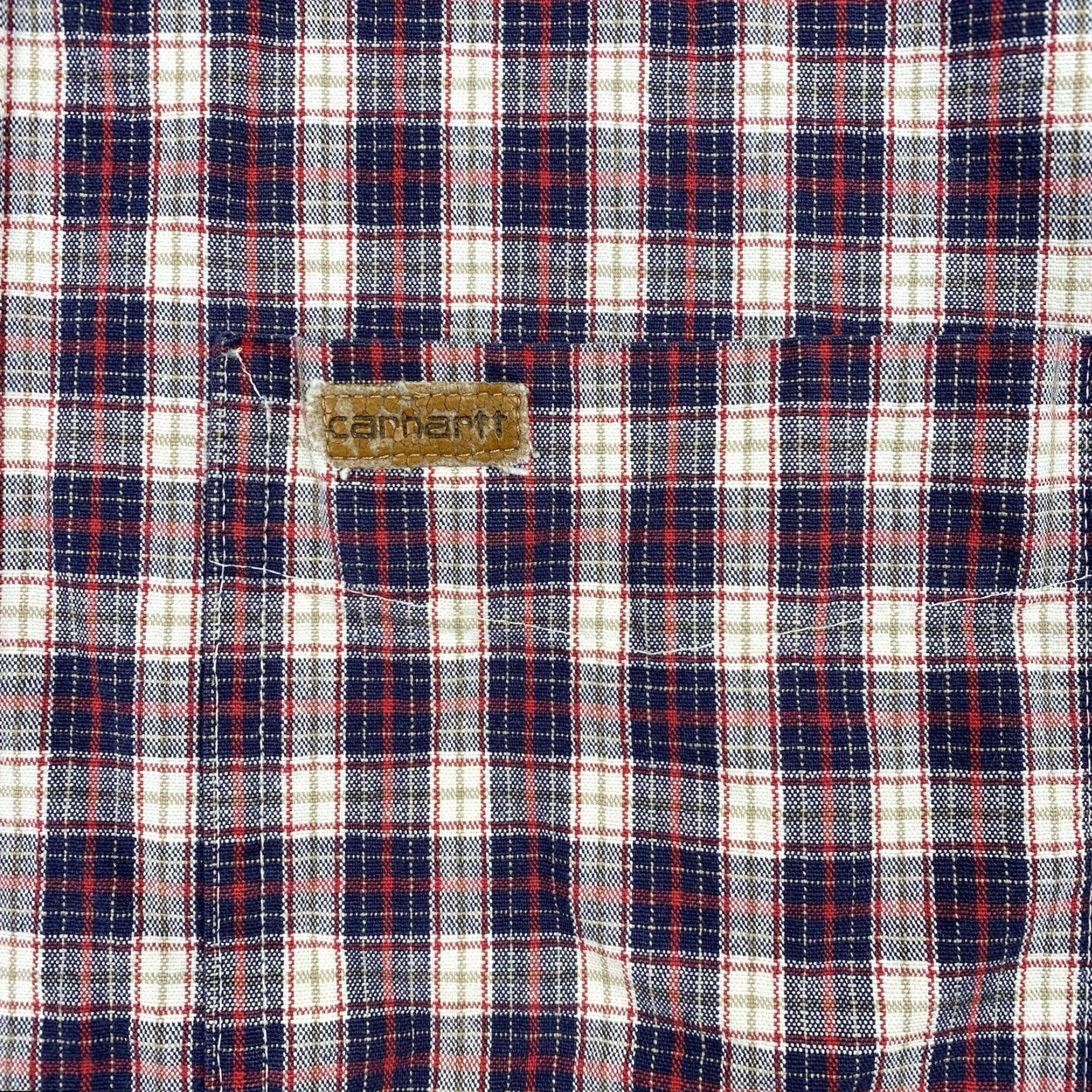 Carhartt VINTAGE Carhartt Shirt 3XL Made in USA Red Plaid Woven Long Sleeve Button Up Mens Size US XXL / EU 58 / 5 - 5 Thumbnail