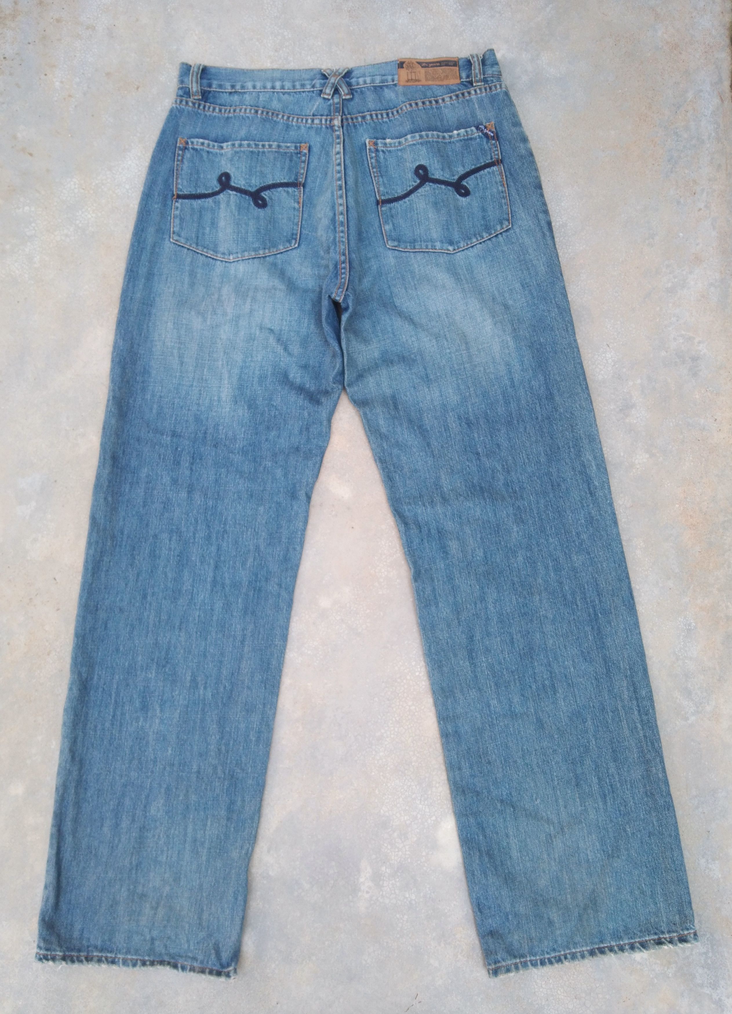Jean Vintage LRG Loose Baggy Straight Leg Jeans 34x33 Size US 34 / EU 50 - 2 Thumbnail
