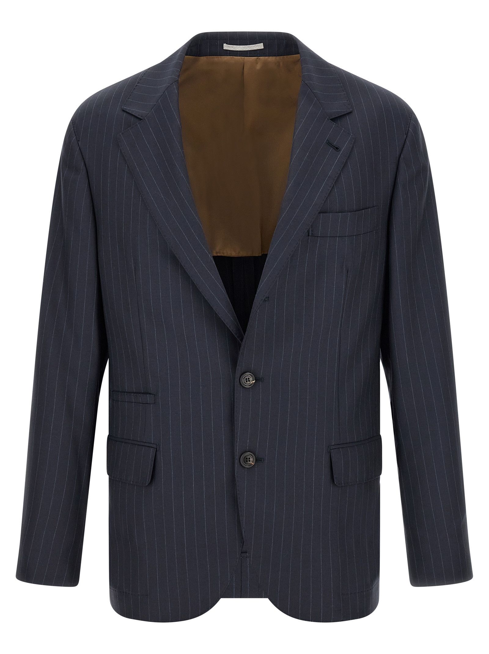 Brunello Cucinelli Pinstripe Batavia Blazer Size 52R - 1 Thumbnail
