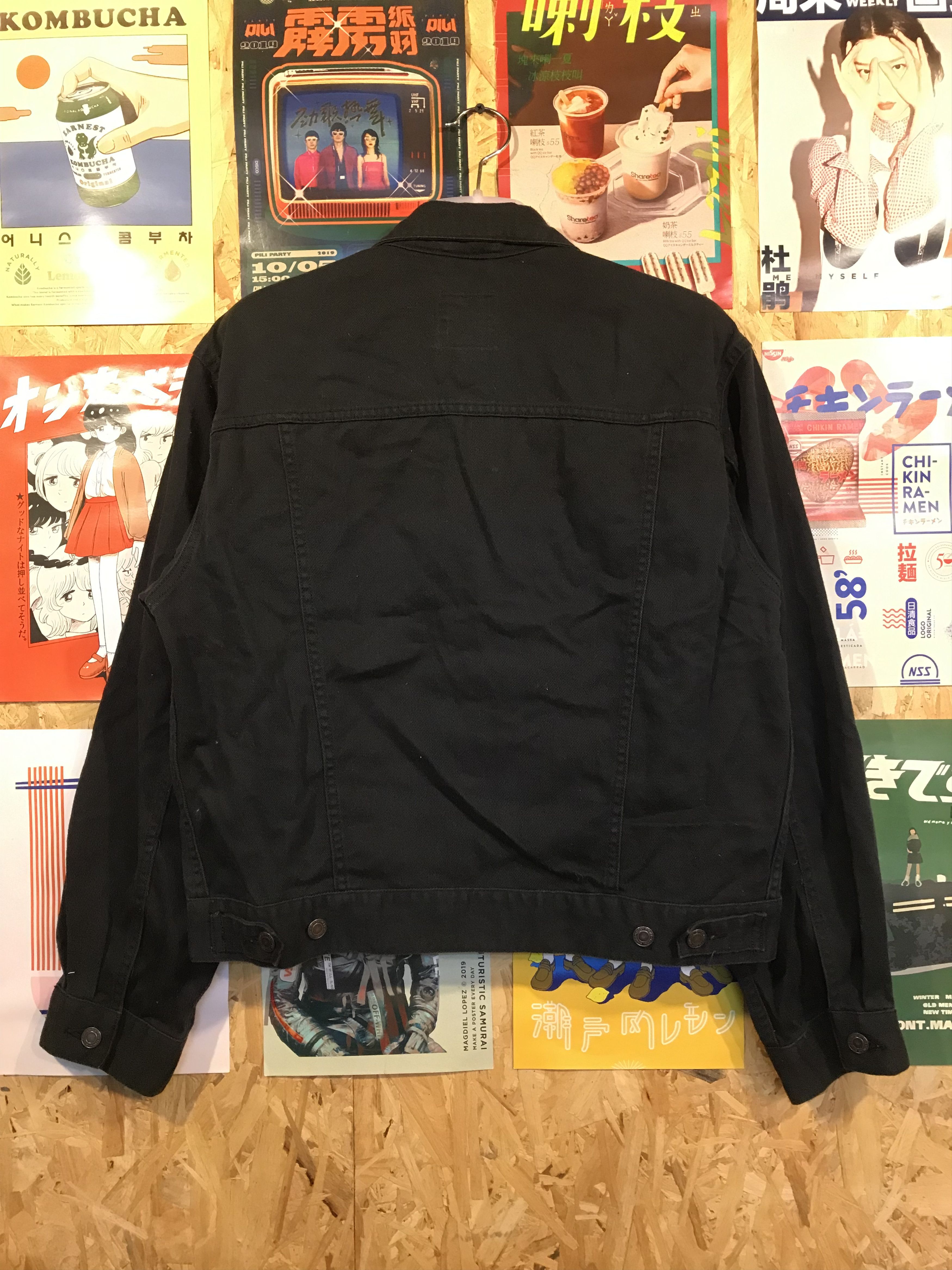 Japanese Brand Lucky Strike Racing Style Black Denim Jacket Japanese Brand Size US L / EU 52-54 / 3 - 5 Thumbnail