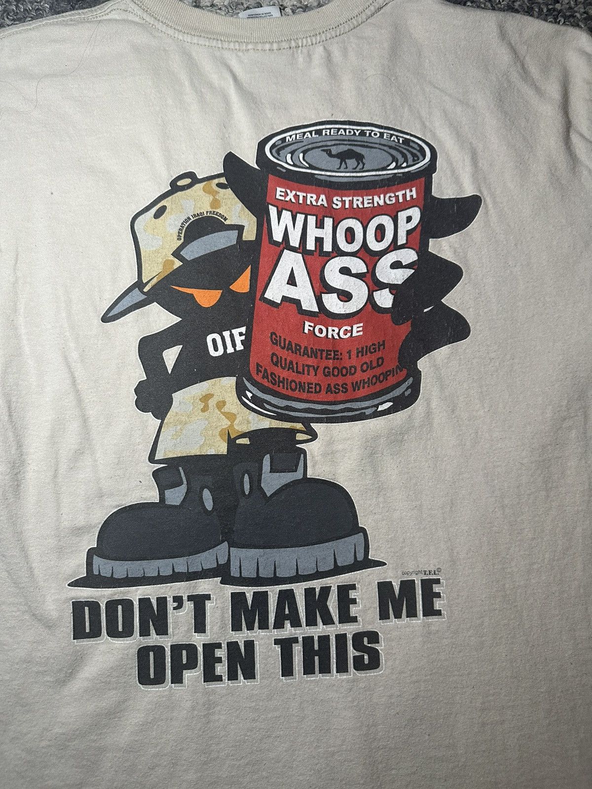Vintage Vintage Whoop Ass Operation Iraqi Freedom Size US L / EU 52-54 / 3 - 4 Thumbnail