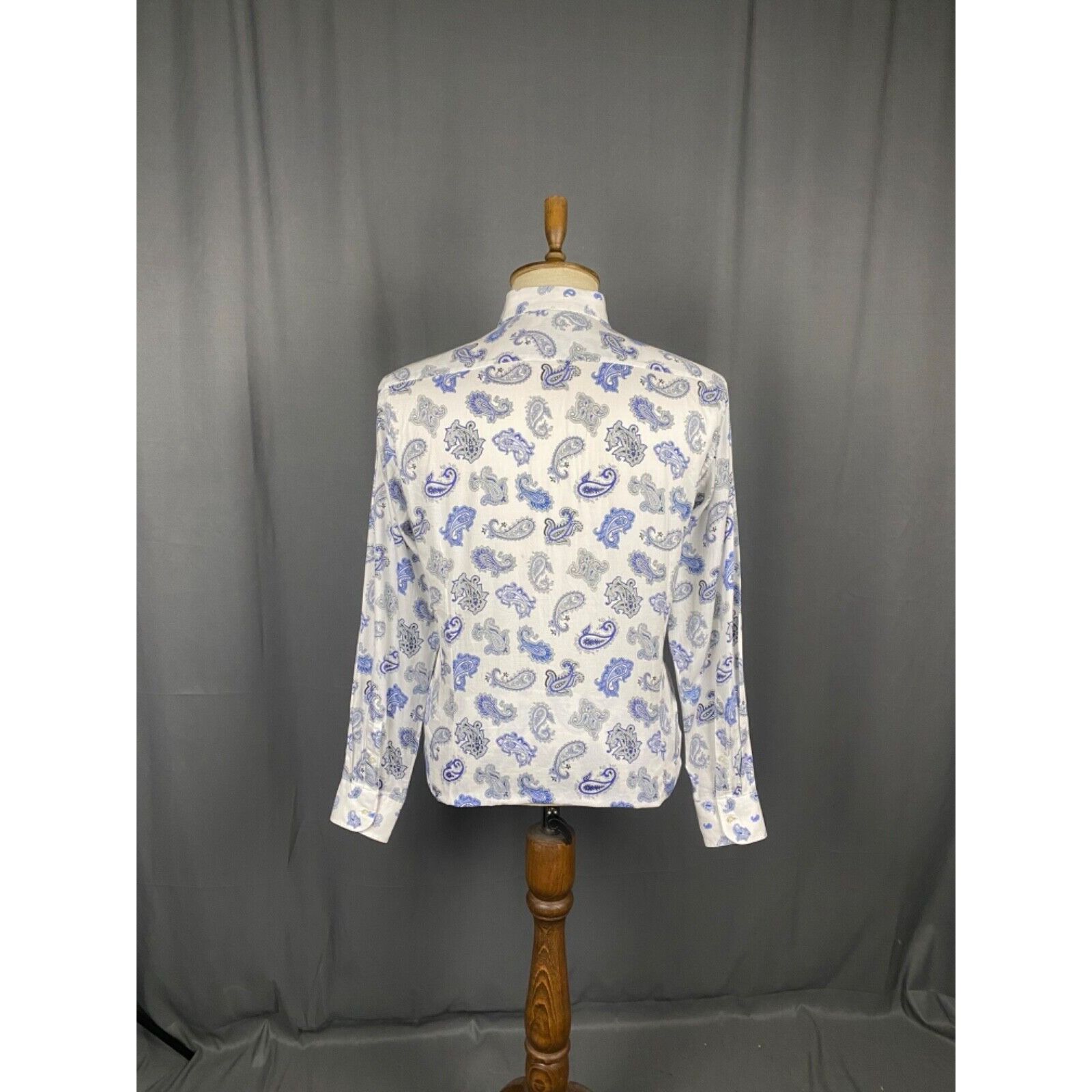 Etro Etro Paisley Men's White Blue Longsleeve Shirt Size 43 Size US L / EU 52-54 / 3 - 7 Thumbnail