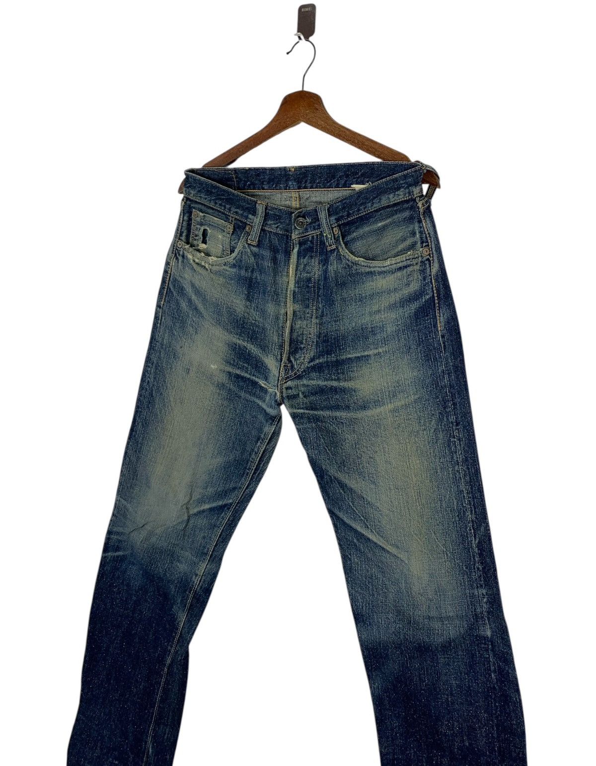 Sugar Cane VINTAGE SUGARCANE DISTRESSED SELVEDGE JEANS MEN Size US 30 / EU 46 - 3 Thumbnail